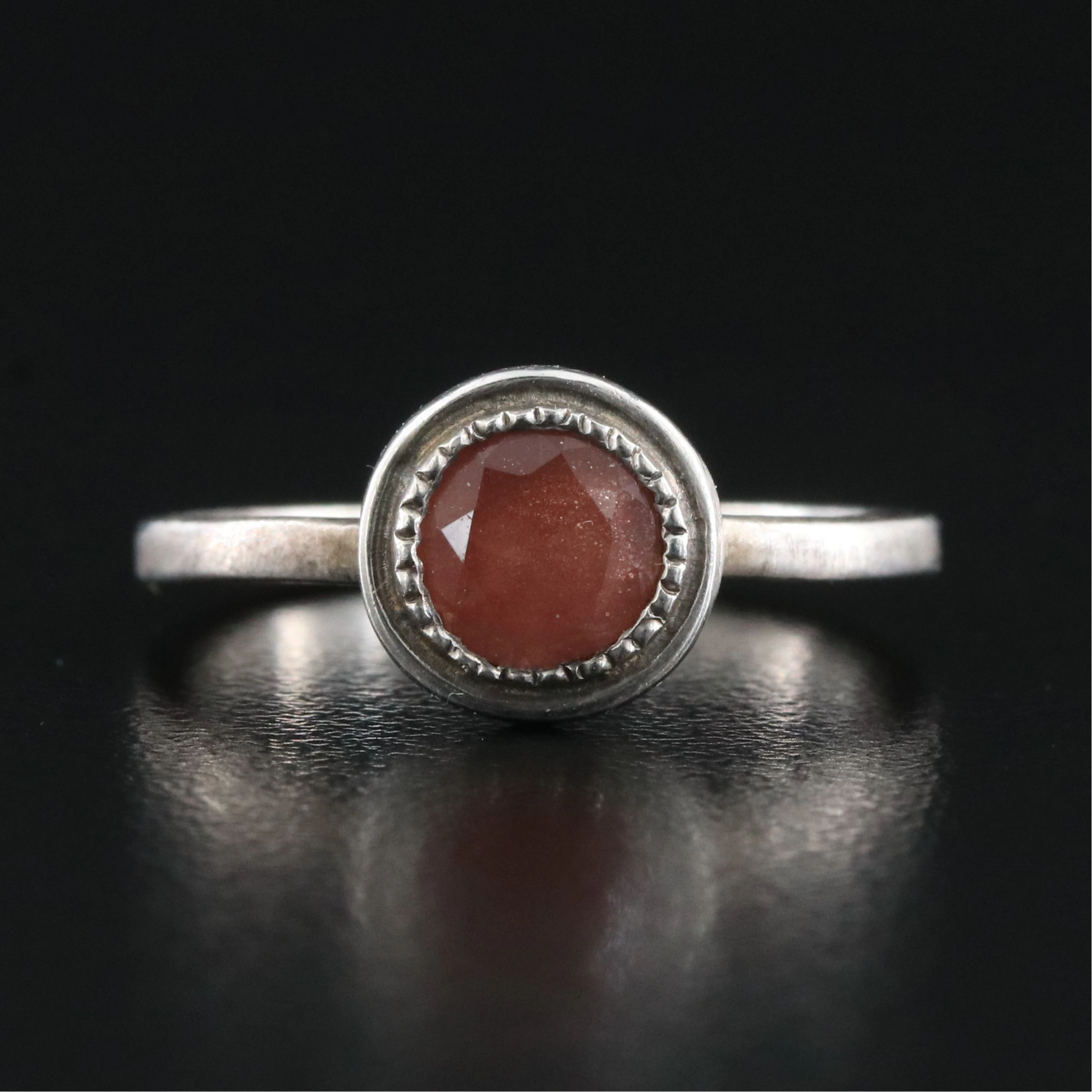 Sterling Sunstone Ring