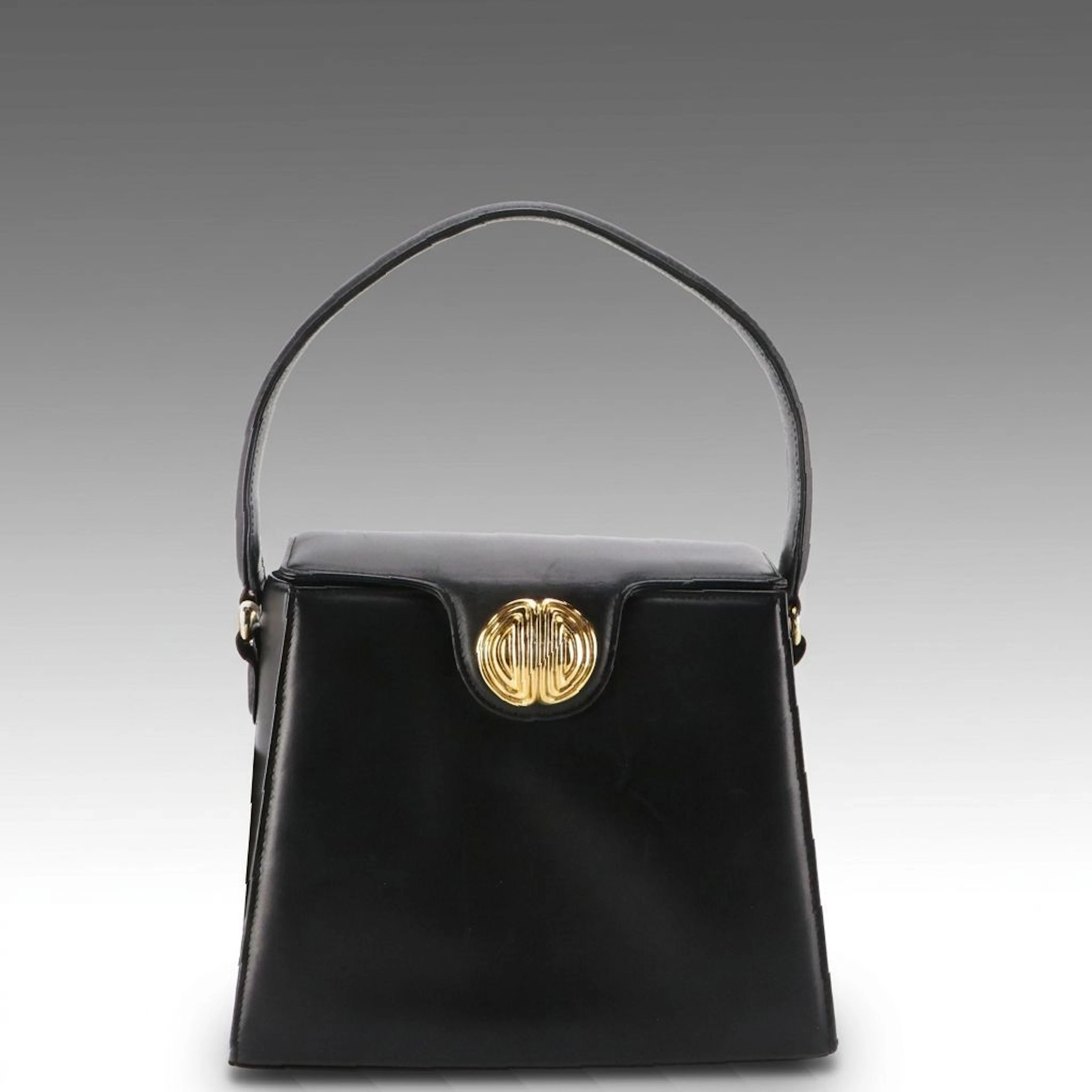 Givenchy Maroquinerie Top Handle Foldover Handbag in Black Leather, With Tag
