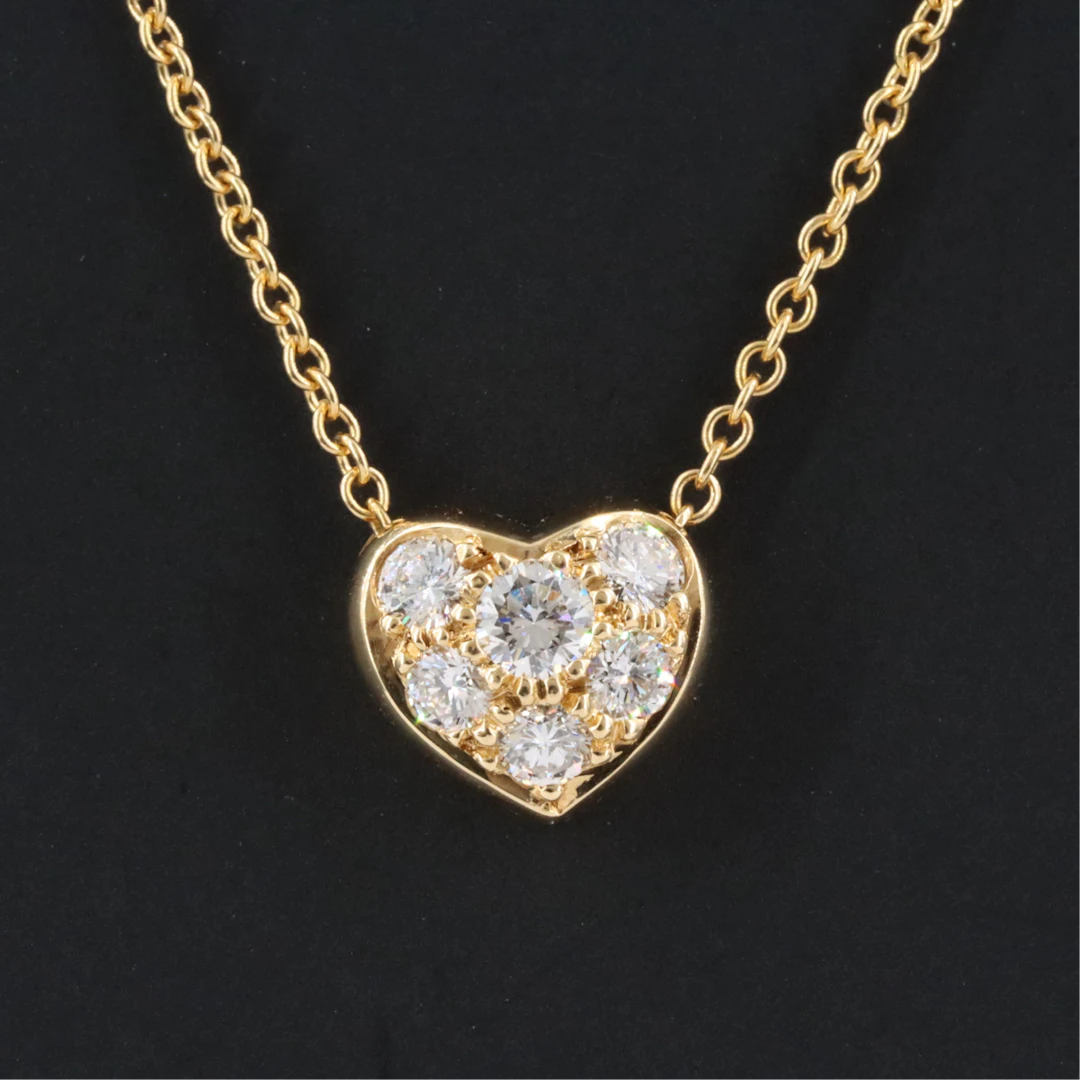 Tiffany & Co. 18K 0.25 CTW Pavé Diamond Heart Pendant Necklace