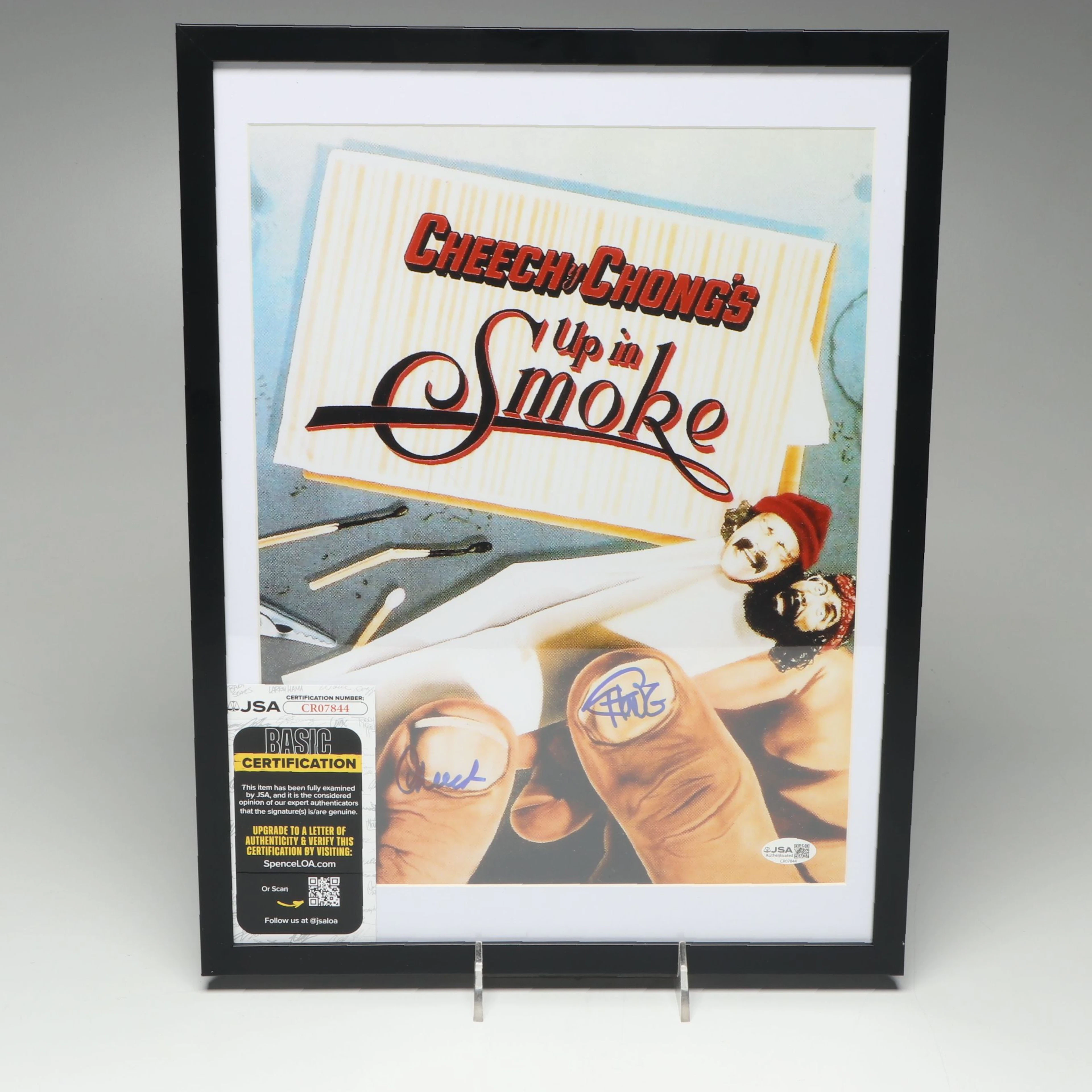 Cheech and Chong Signed “Up In Smoke” Movie Print, JSA
