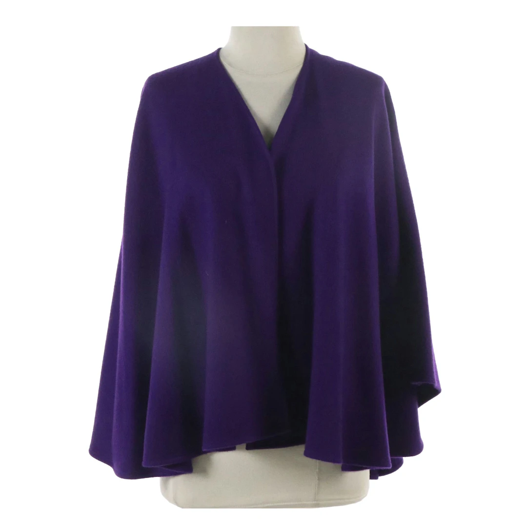 Yves Saint Laurent Purple Fleece Ruana Wrap