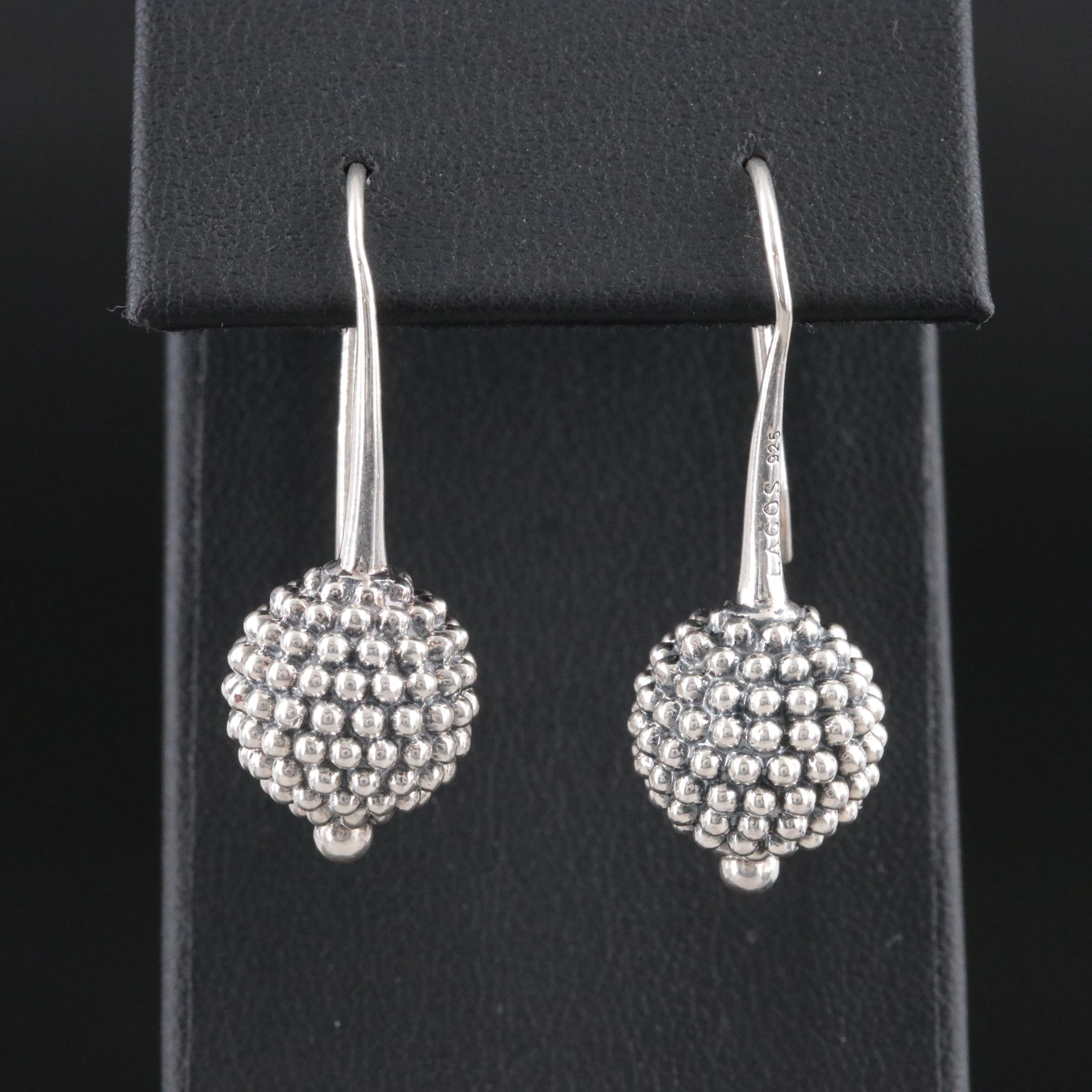 LAGOS Caviar Sterling Ball Drop Earrings