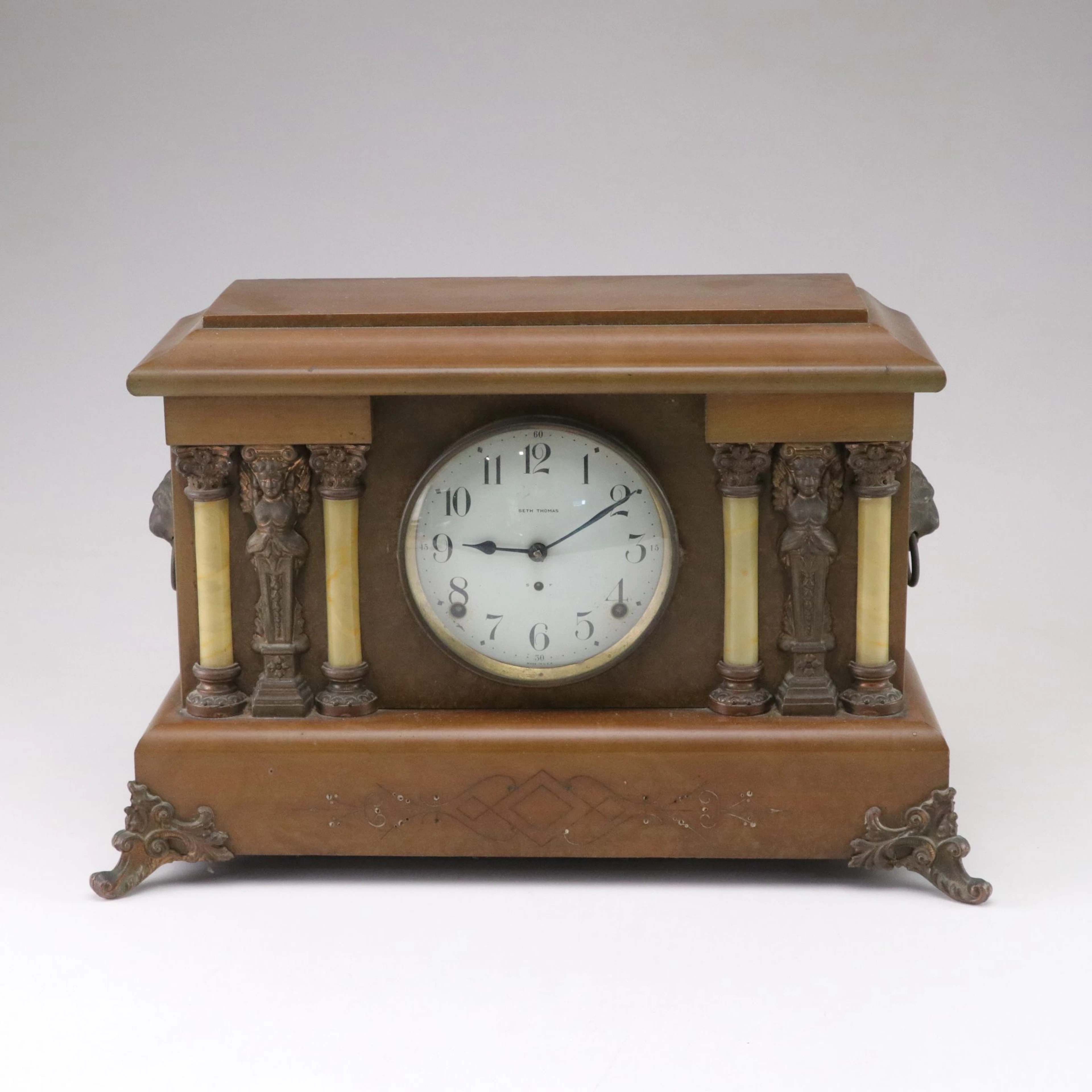 Seth Thomas Greek Revival Style Mantel Clock