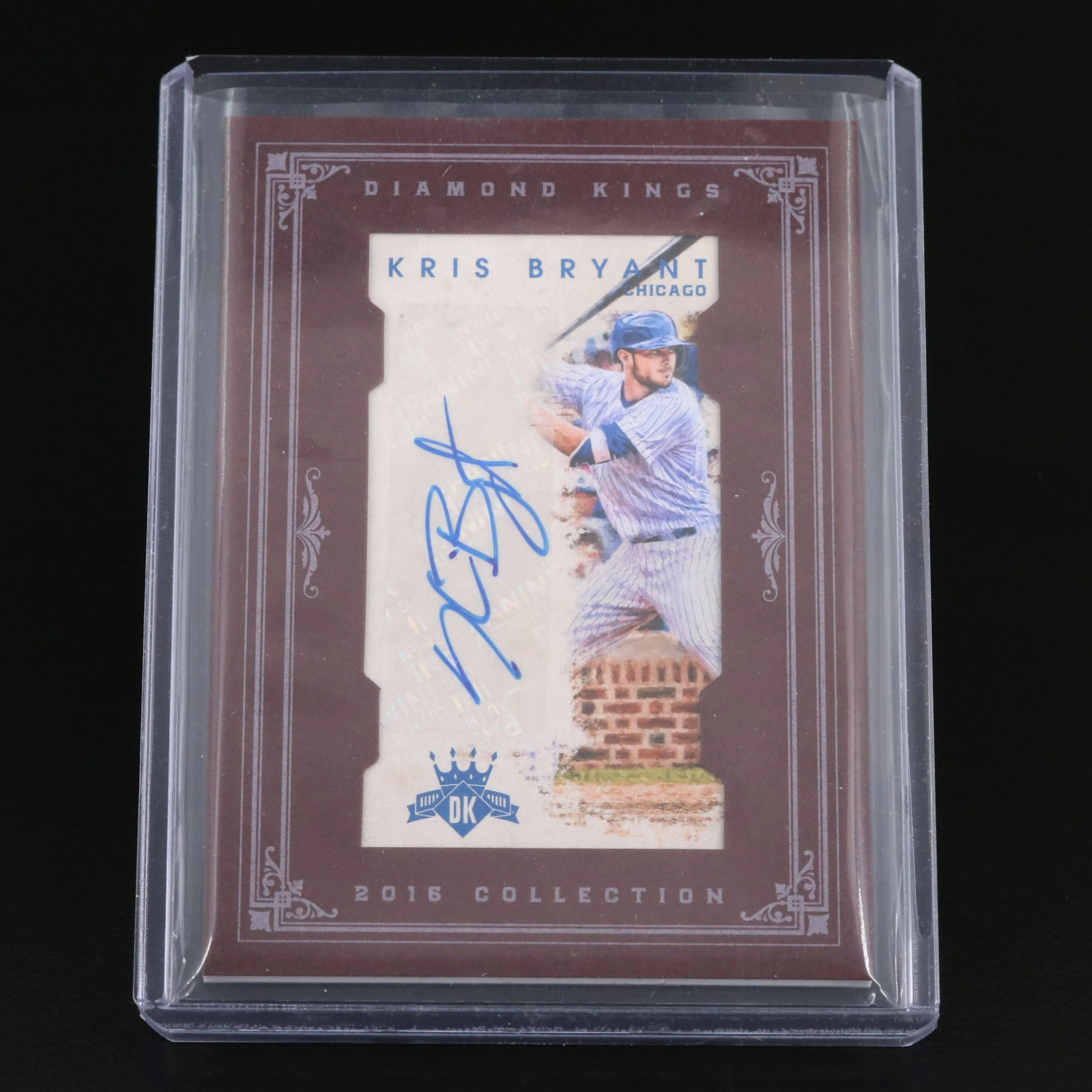 2016 Diamond Kings Kris Bryant Signed Baseball Card No. 36/49