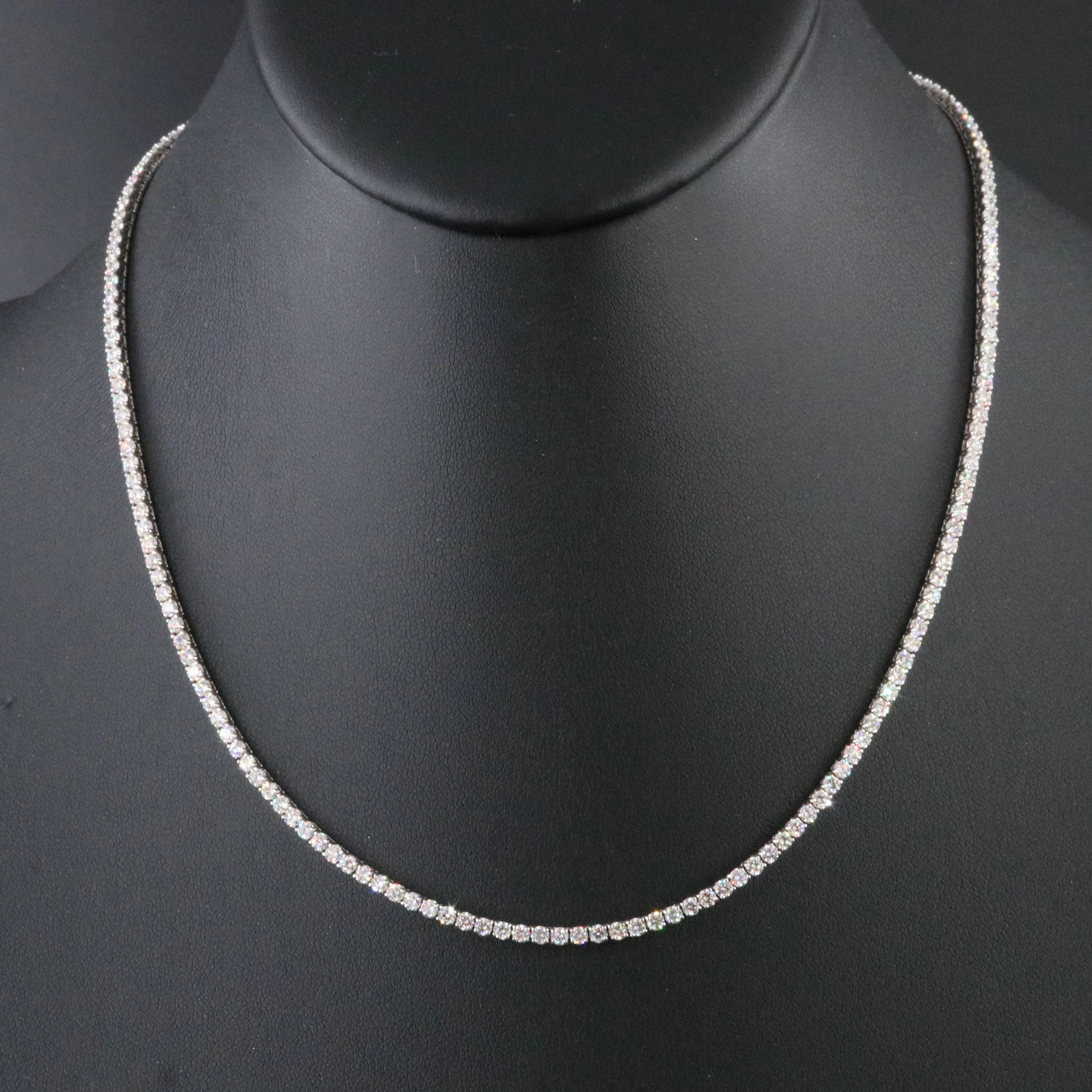 14K 7.95 CTW Diamond Line Necklace with IGI Report
