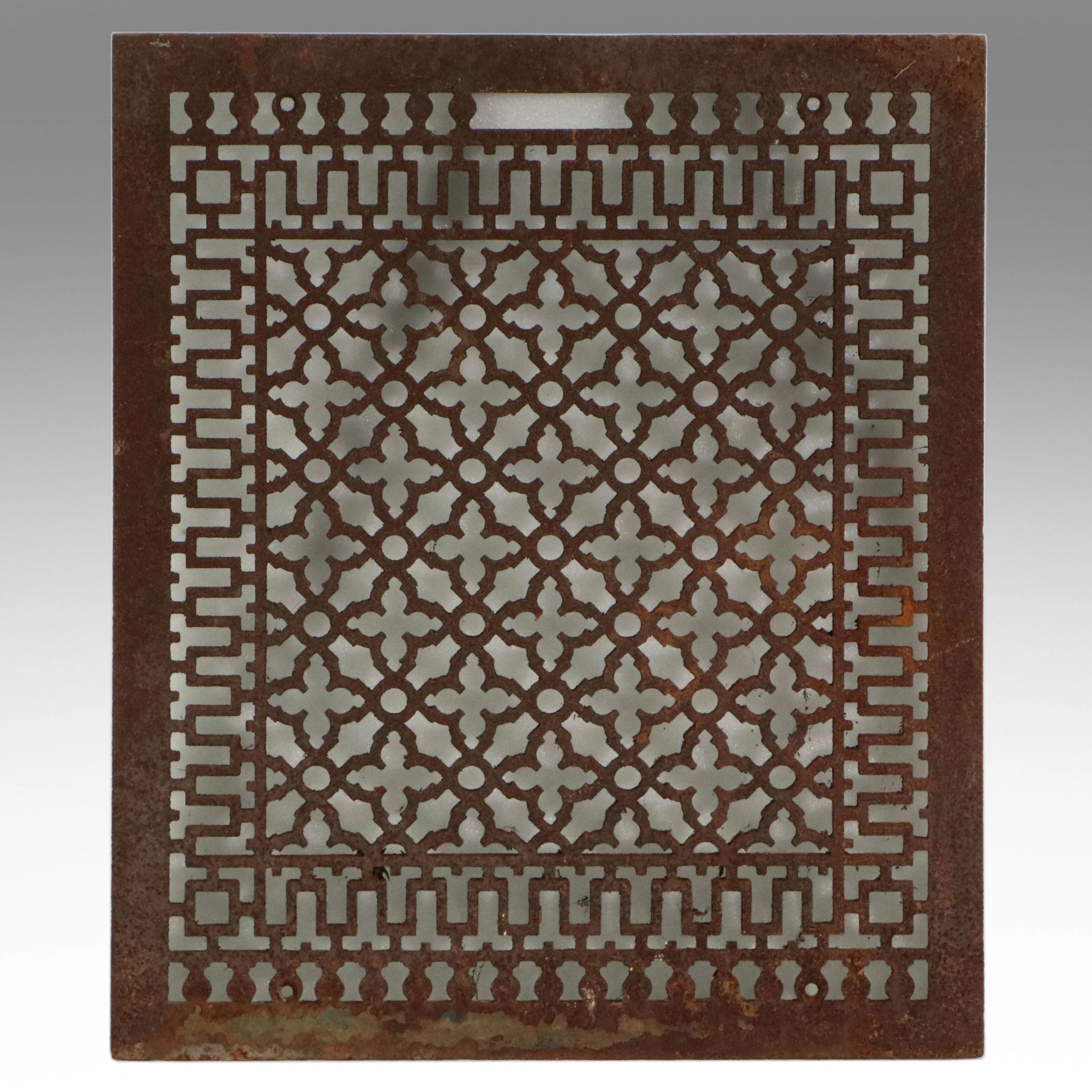 Victorian Cast Iron Quatrefoil Scroll Vent Cover, Late 19th/ Early 20th Century