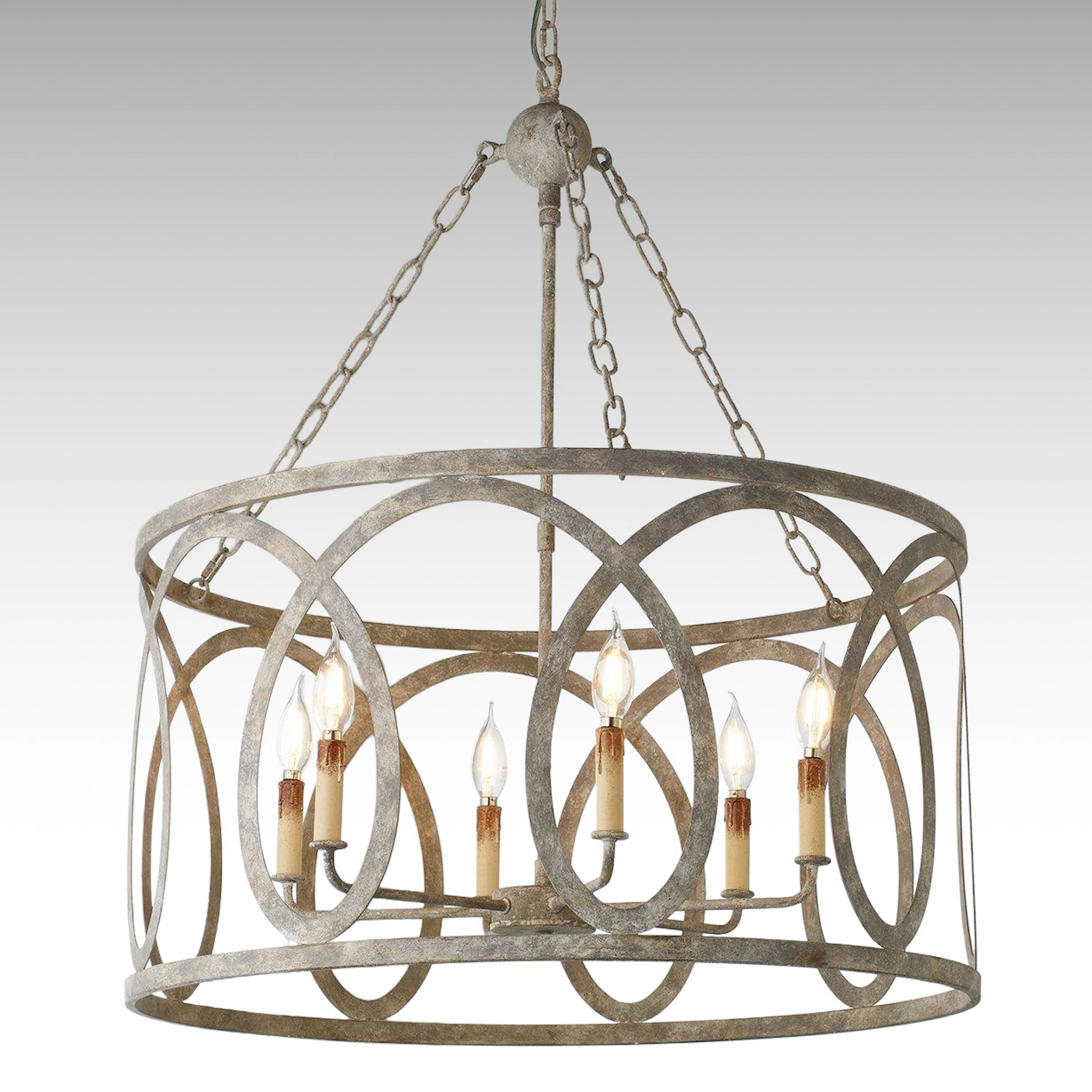 Terracotta Designs Six-Light Iron Chandelier