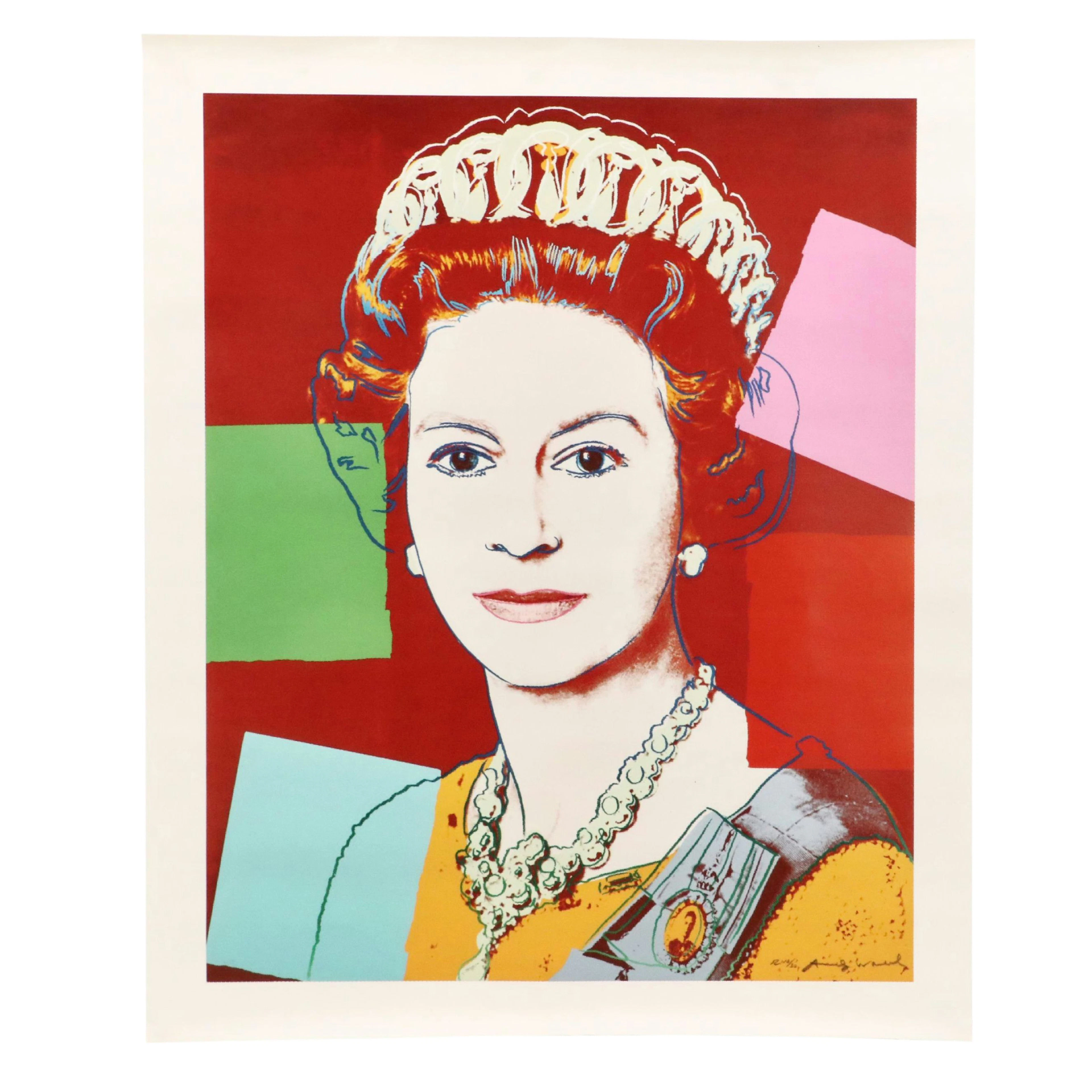 Giclée After Andy Warhol Portrait "Queen Elizabeth II," 21st Century