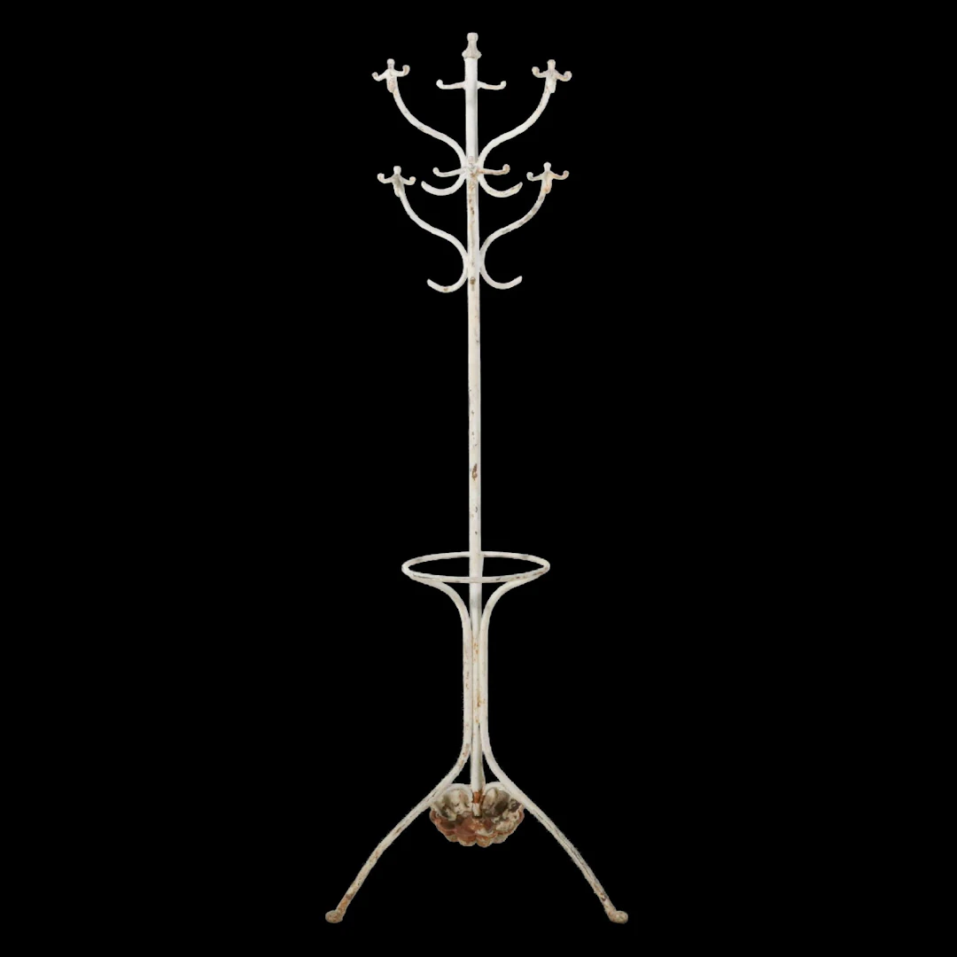 Victorian Style Painted Metal Coat Rack, Early to Mid-20th Century
