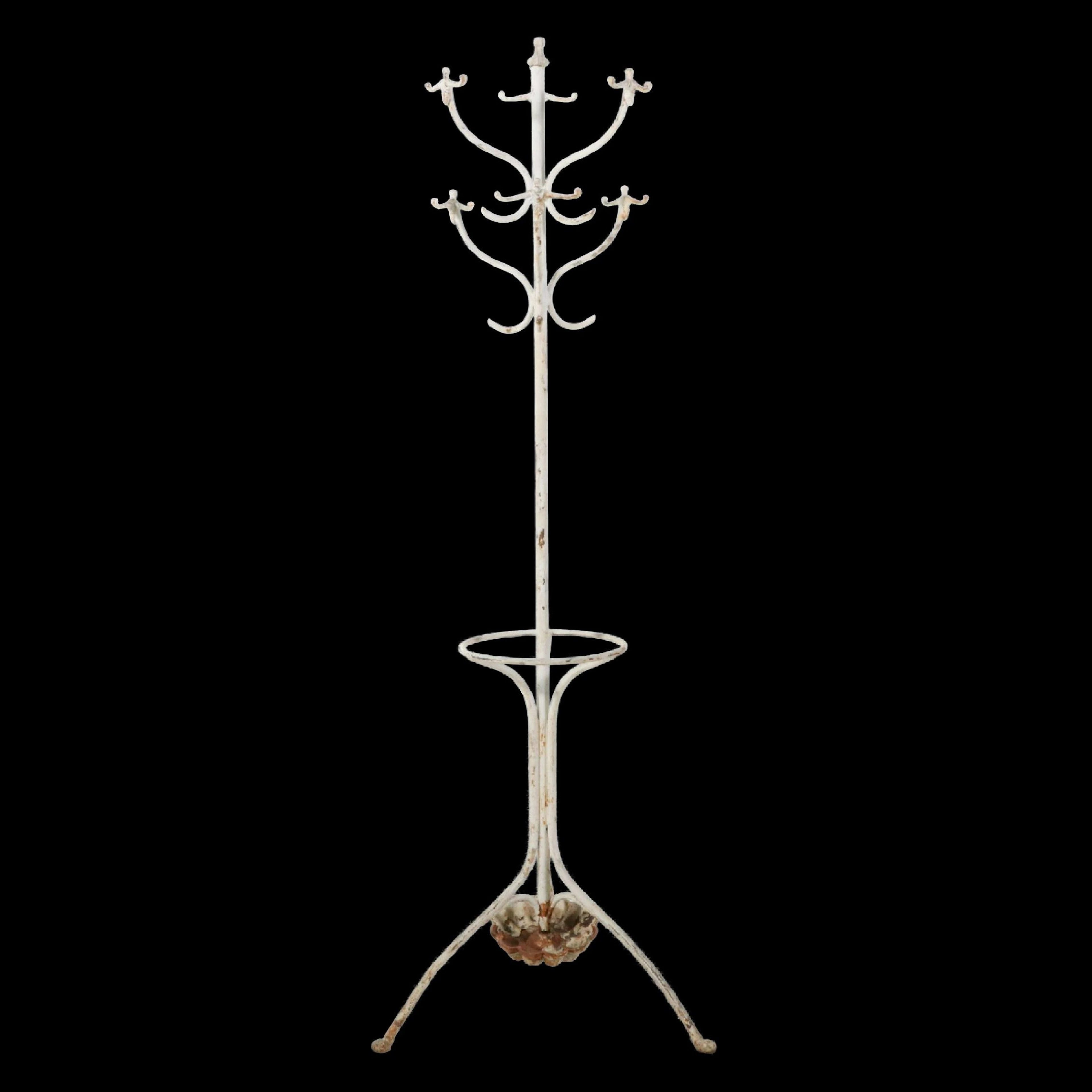 Victorian Style Painted Metal Coat Rack, Early to Mid-20th Century
