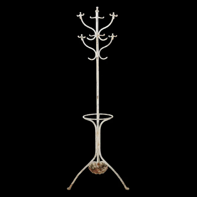Victorian Style Painted Metal Coat Rack, Early to Mid-20th Century
