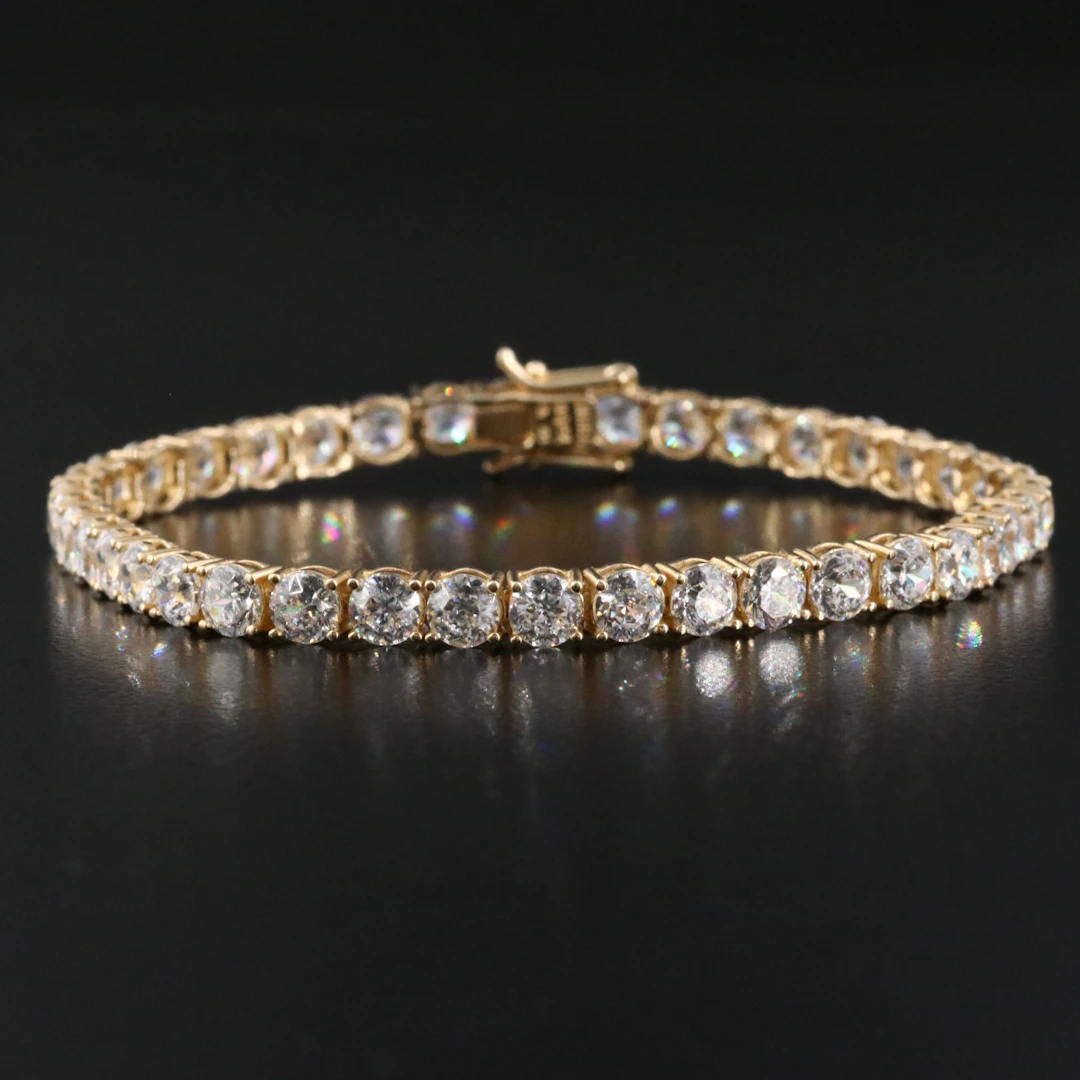 14K CZ Line Bracelet