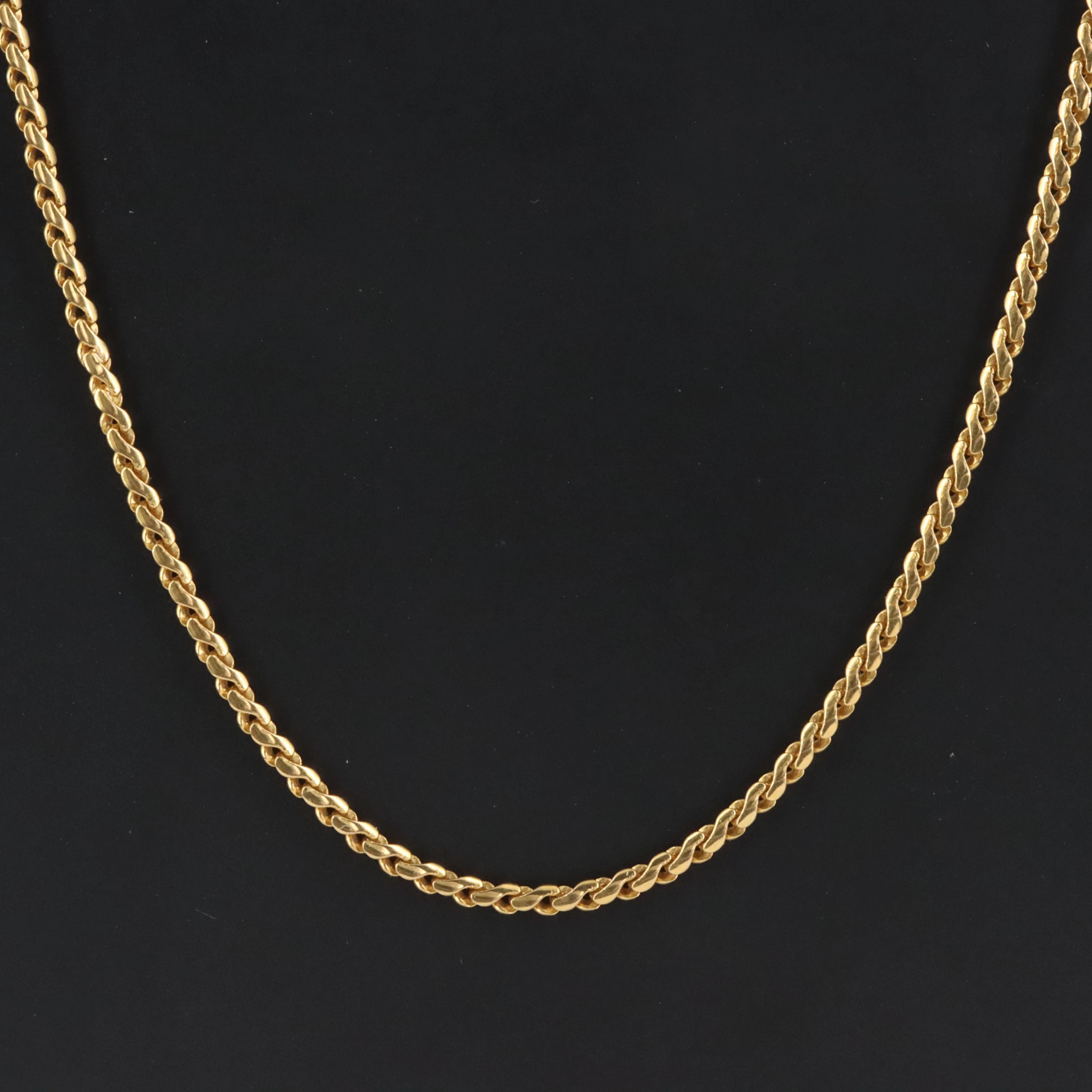 18K Serpentine Chain Necklace