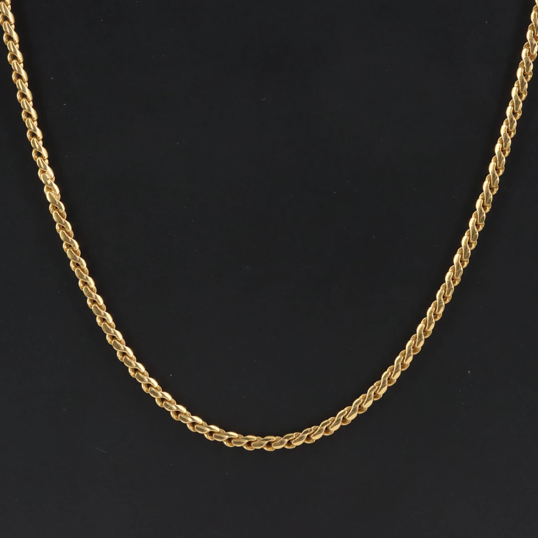 18K Serpentine Chain Necklace