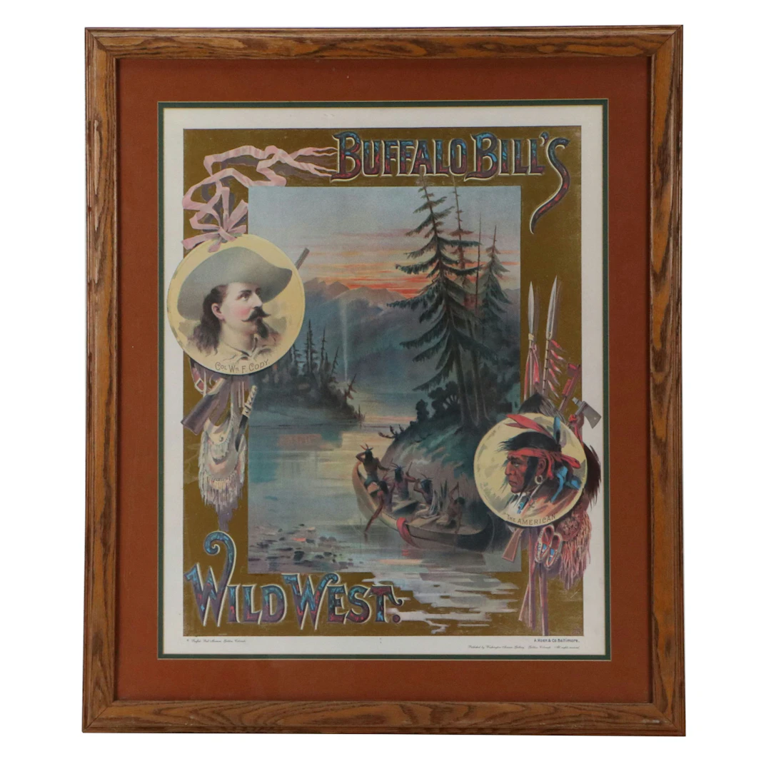 "Buffalo Bill's Wild West" Offset Lithograph Poster, Late 20th to 21st Century