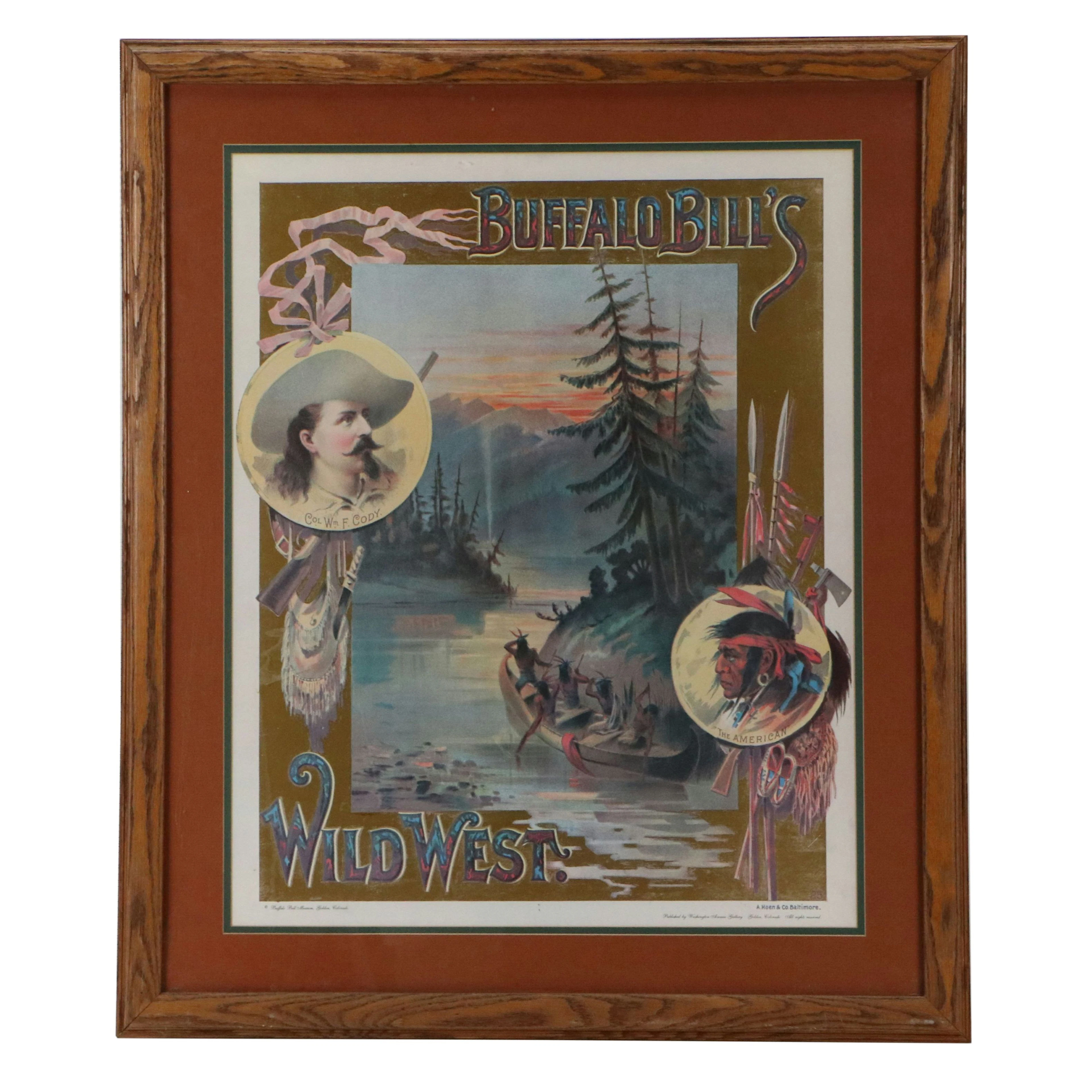"Buffalo Bill's Wild West" Offset Lithograph Poster, Late 20th to 21st Century
