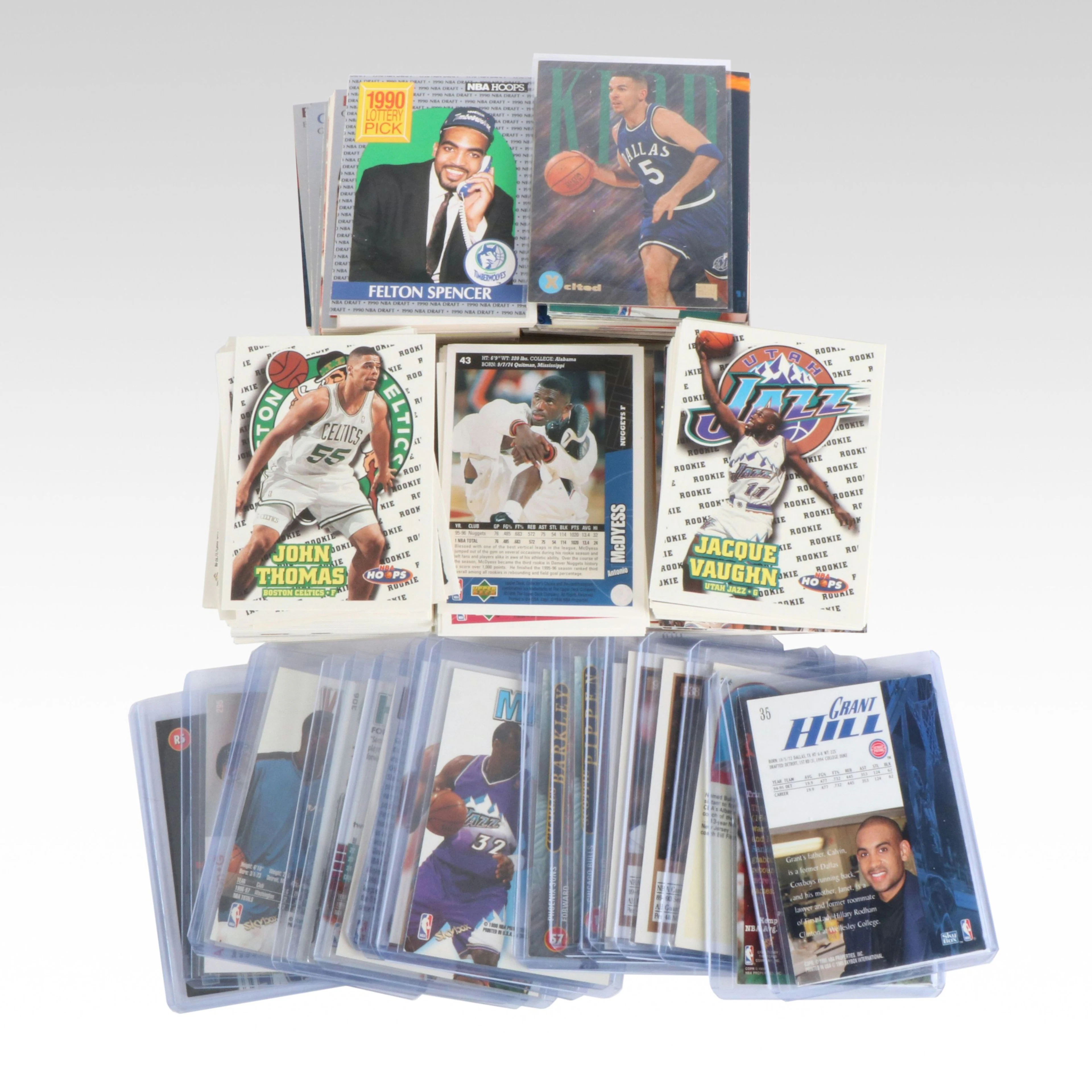 Vintage Basketball Card Collection with Allen Iverson and Ray Allen Rookies