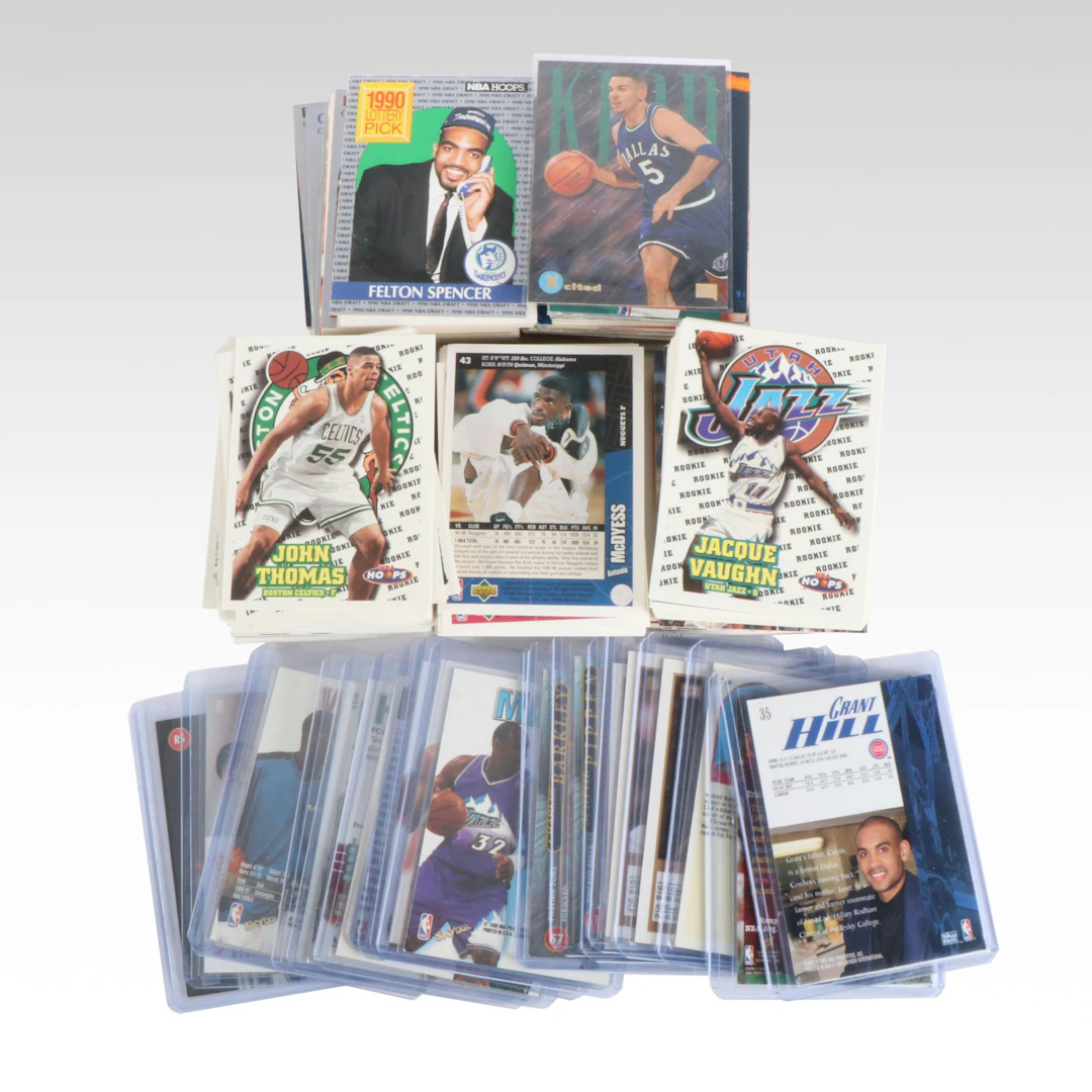 Vintage Basketball Card Collection with Allen Iverson and Ray Allen Rookies