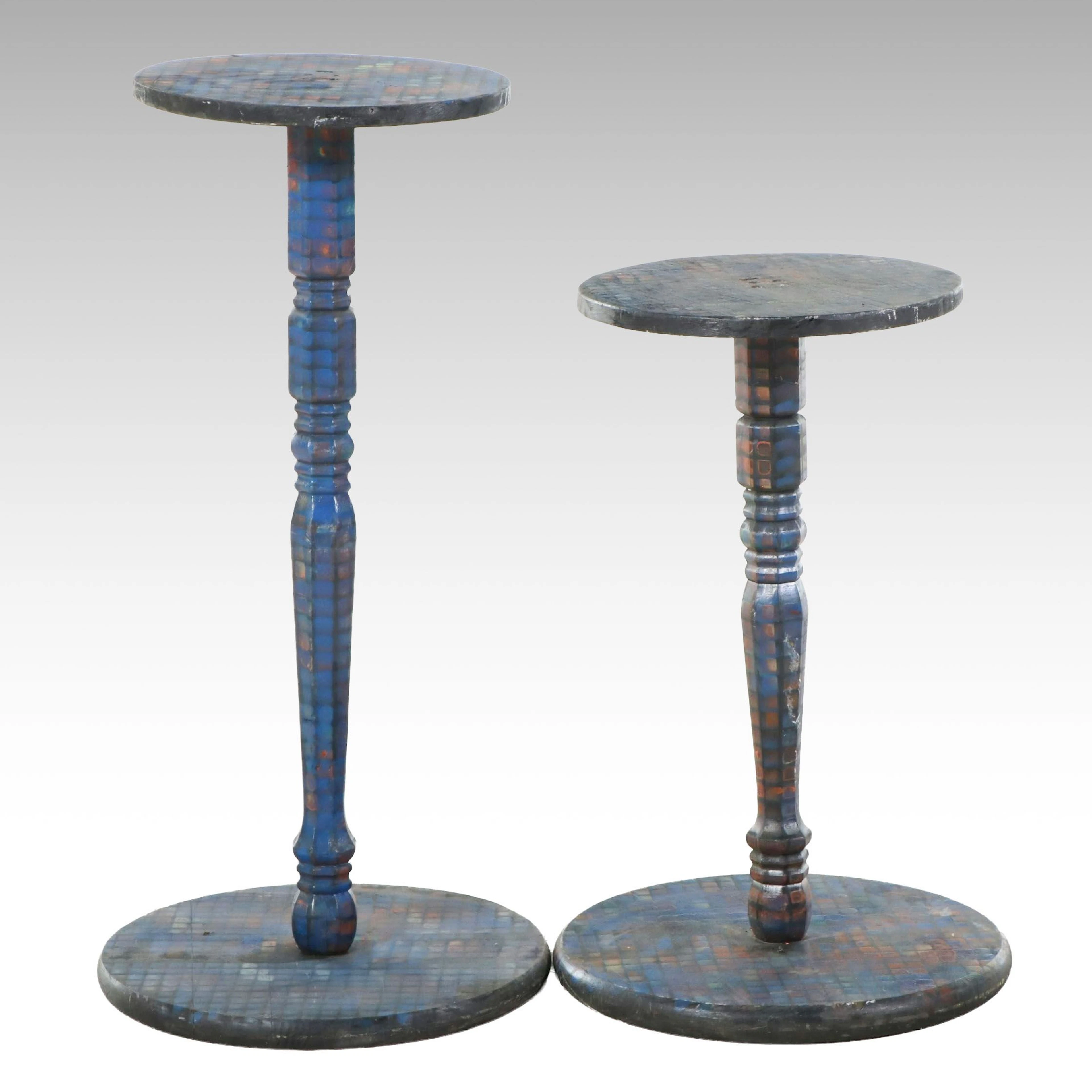 Pair of Handcrafted Candlestands by George R. Bucher, 2012