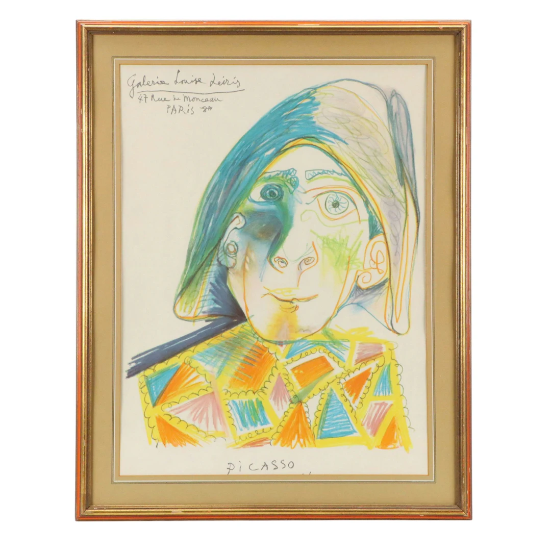 After Pablo Picasso Halftone Exhibition Poster, Circa 1971