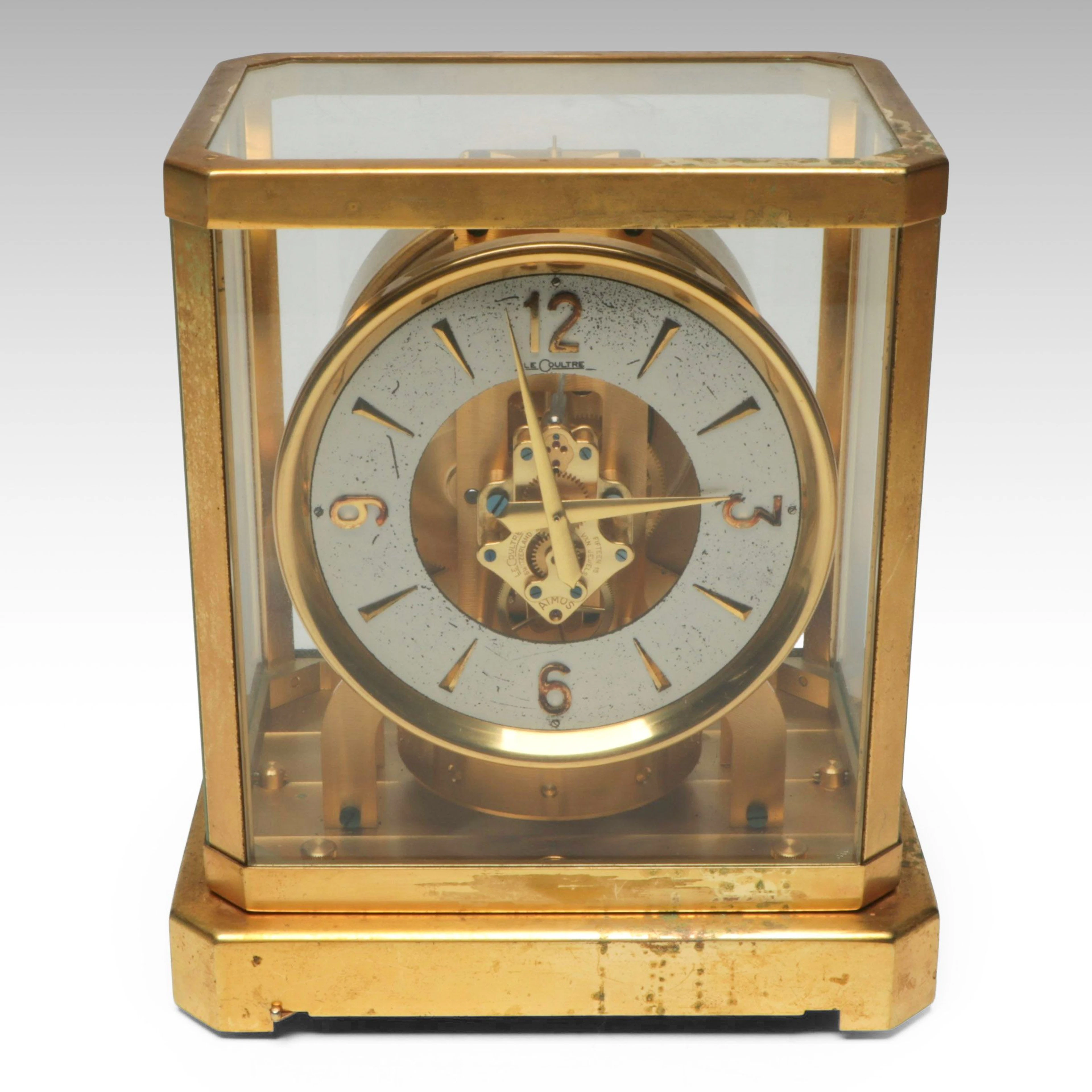 Jaeger-LeCoultre "Atmos" Swiss Skeleton Clock, Mid to Late 20th C.