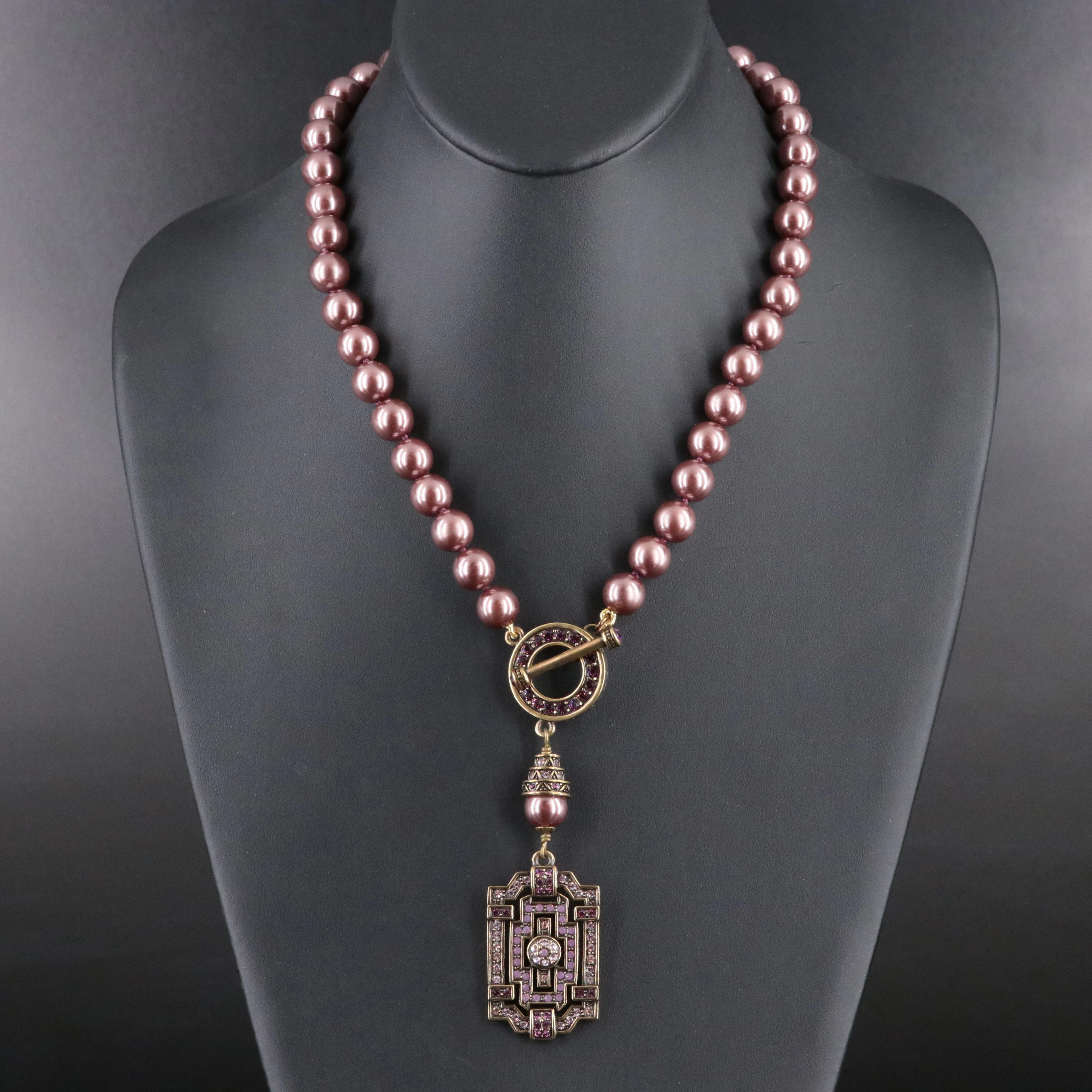 Heidi Daus Jeweled and Faux Pearl Necklace