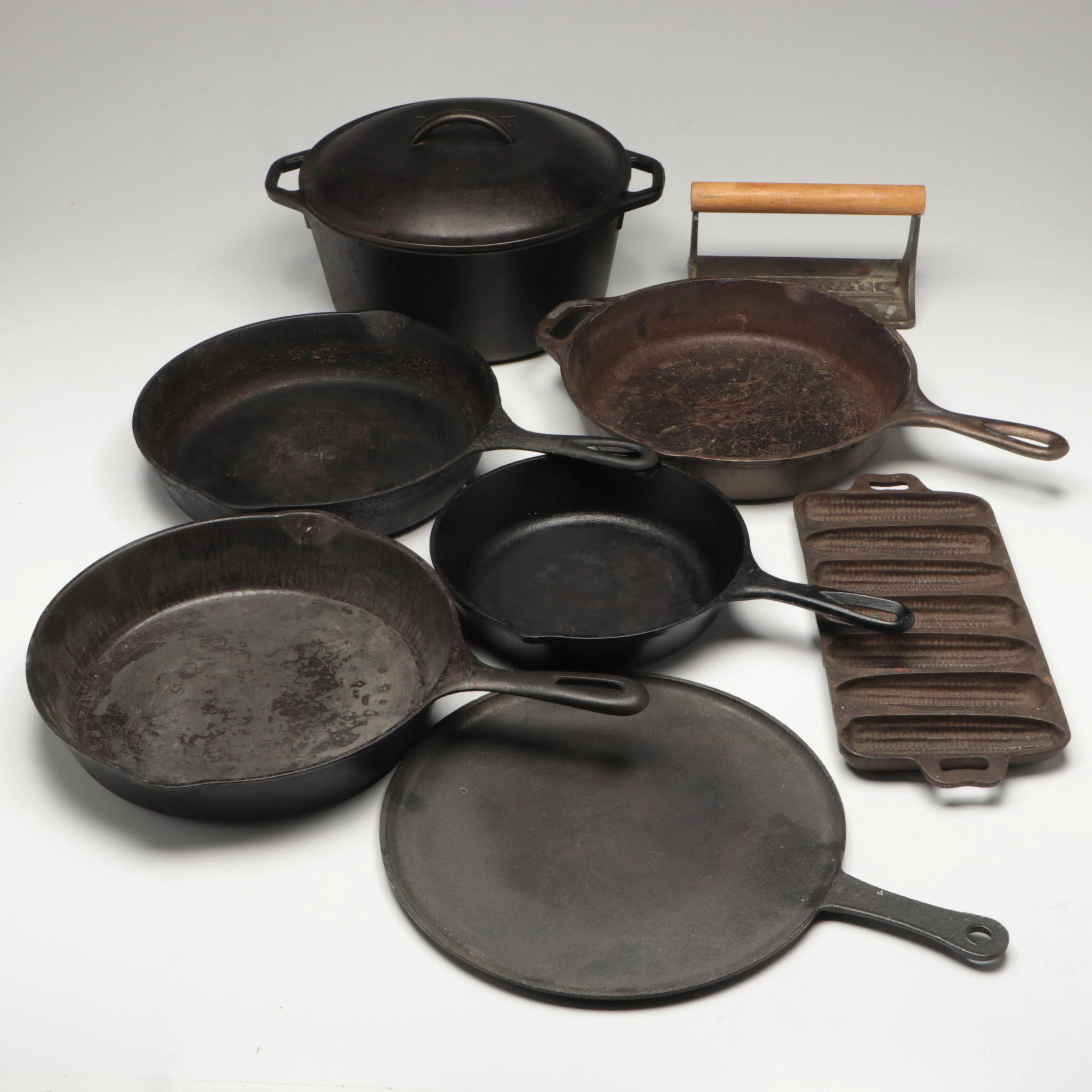 Lodge Cast Iron Dutch Oven, Cast Iron Corn Pan, and More Kitchenware