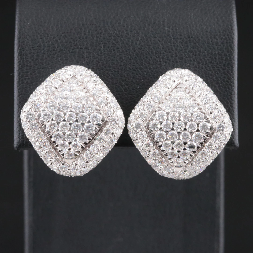 Damiani "Princess" 18K 4.58 CTW Diamond Earrings