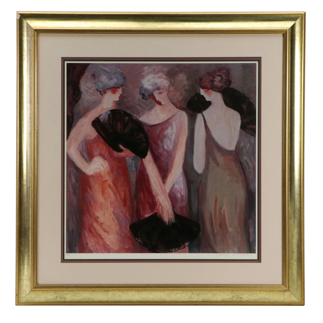 Barbara A. Wood Offset Lithograph "Intermission," 1991