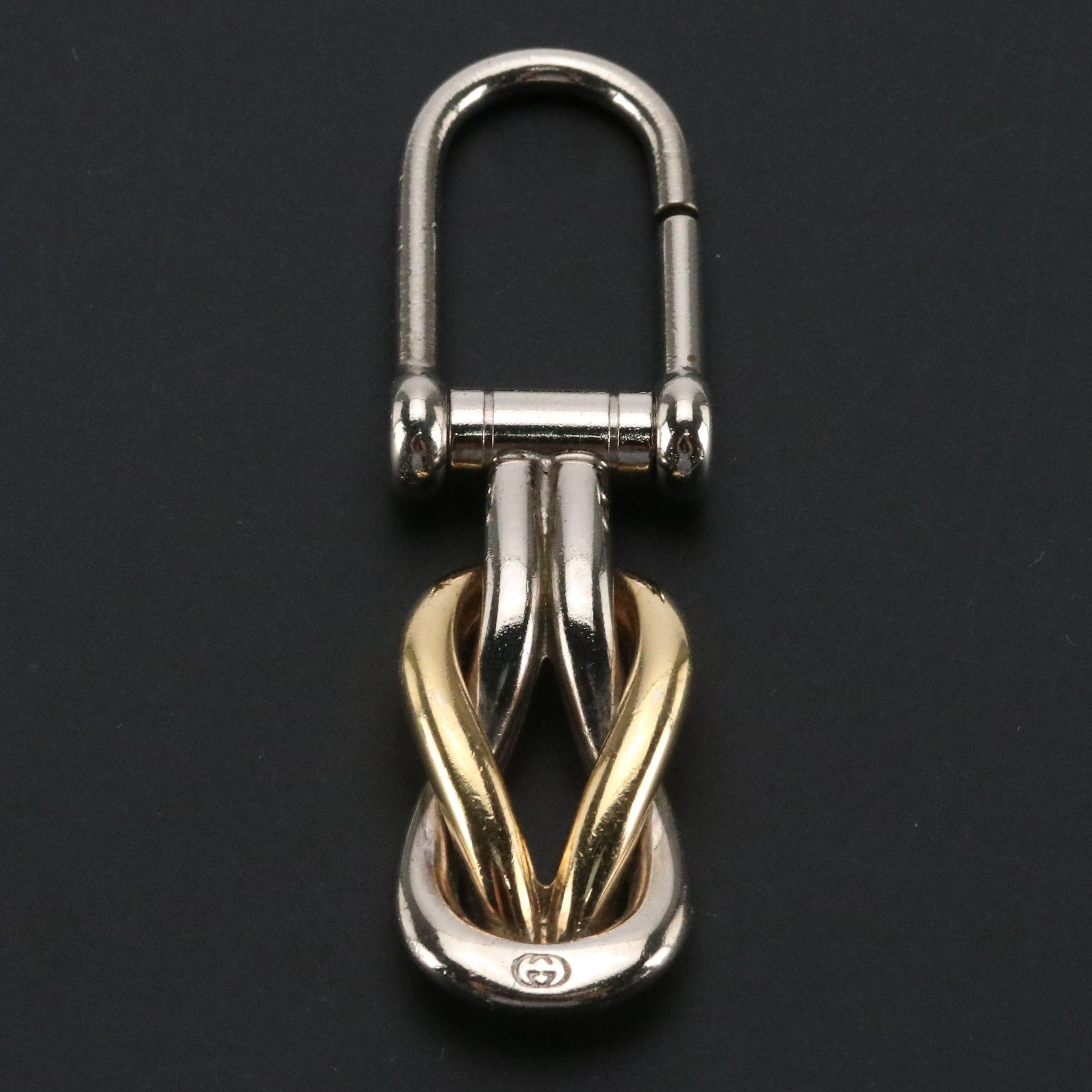 Gucci Infinity Knot Two Tone Key Ring, Vintage