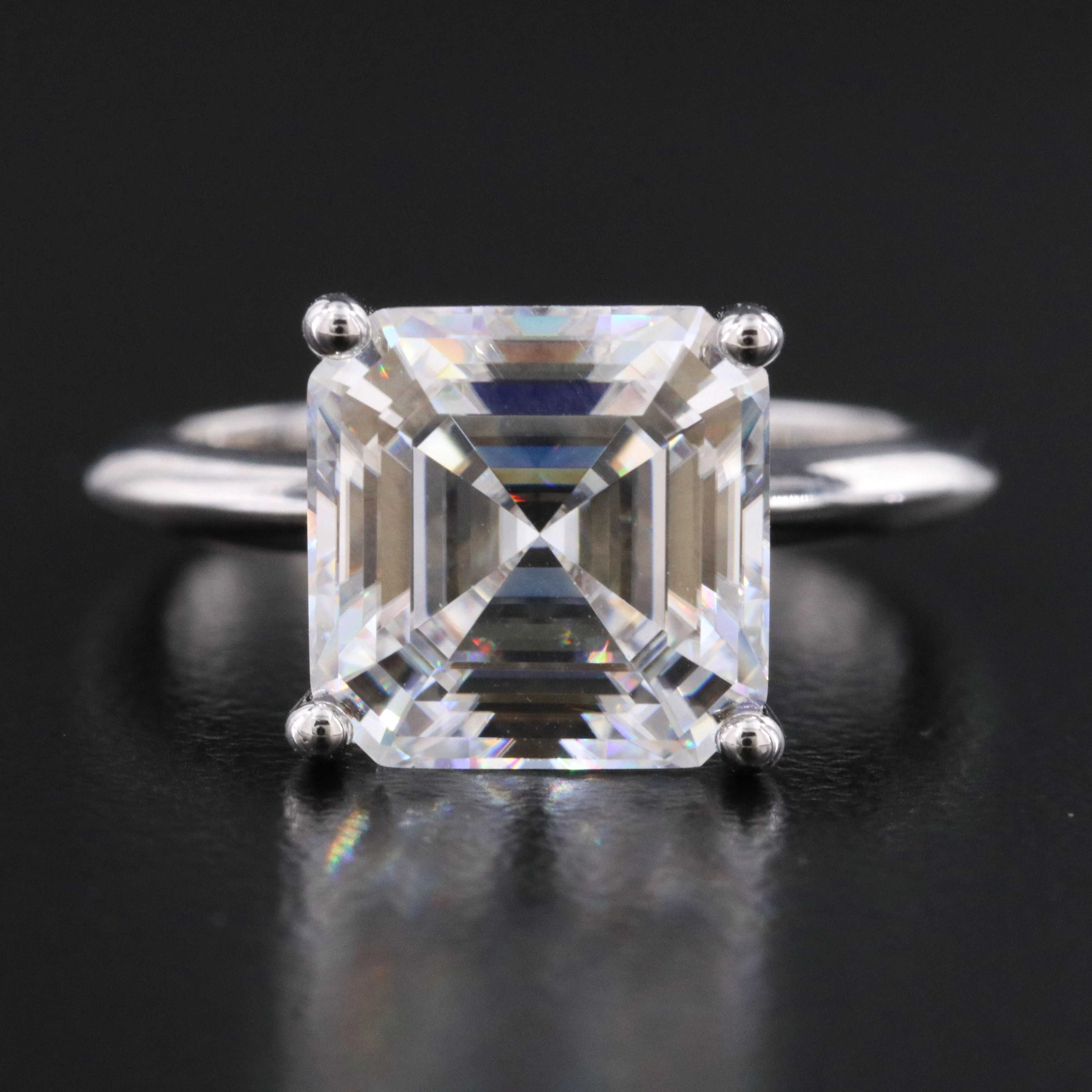 Sterling Moissanite Solitaire Ring