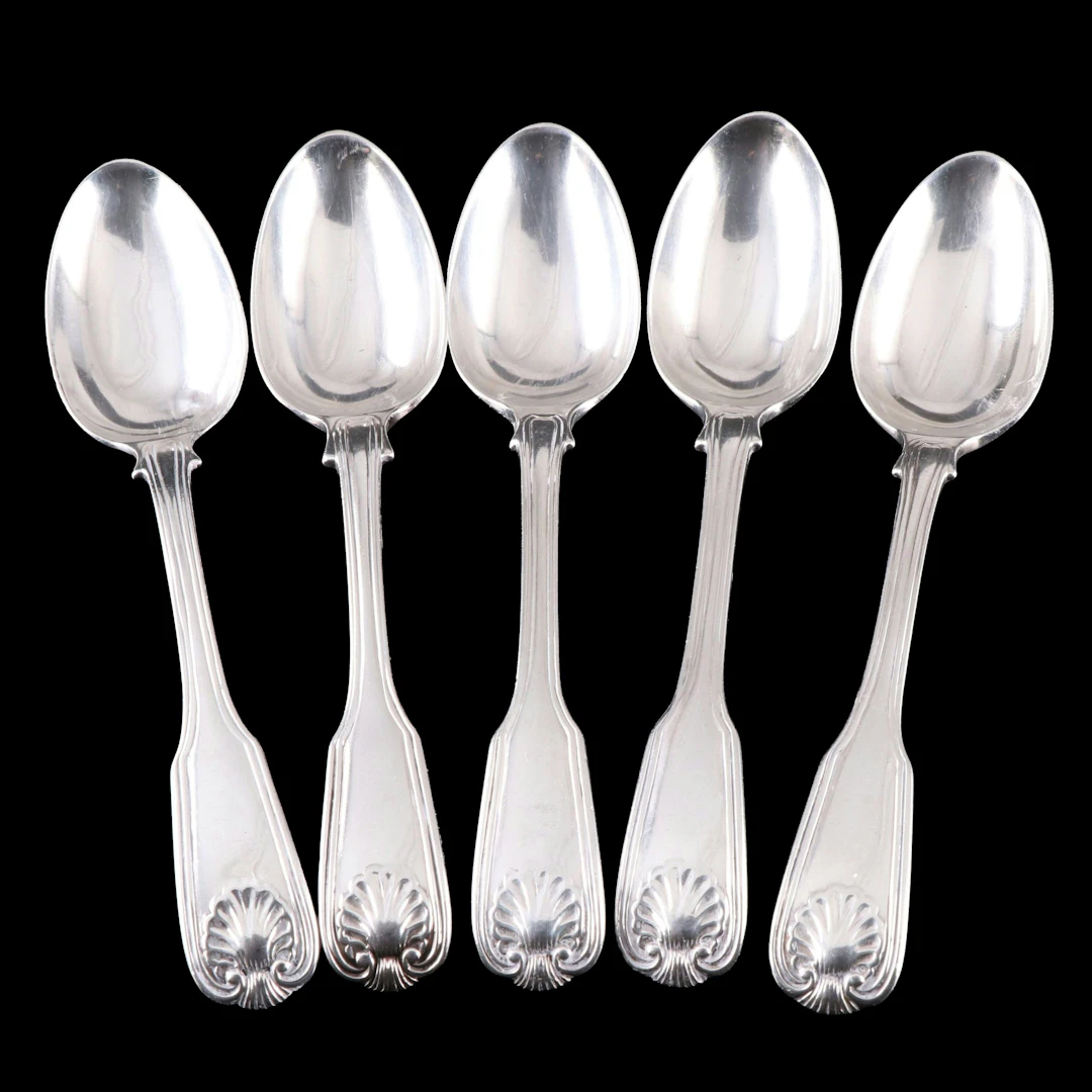 Hamilton & Co. British Indian Coin Silver Spoons, Late 19th/Early 20th C.