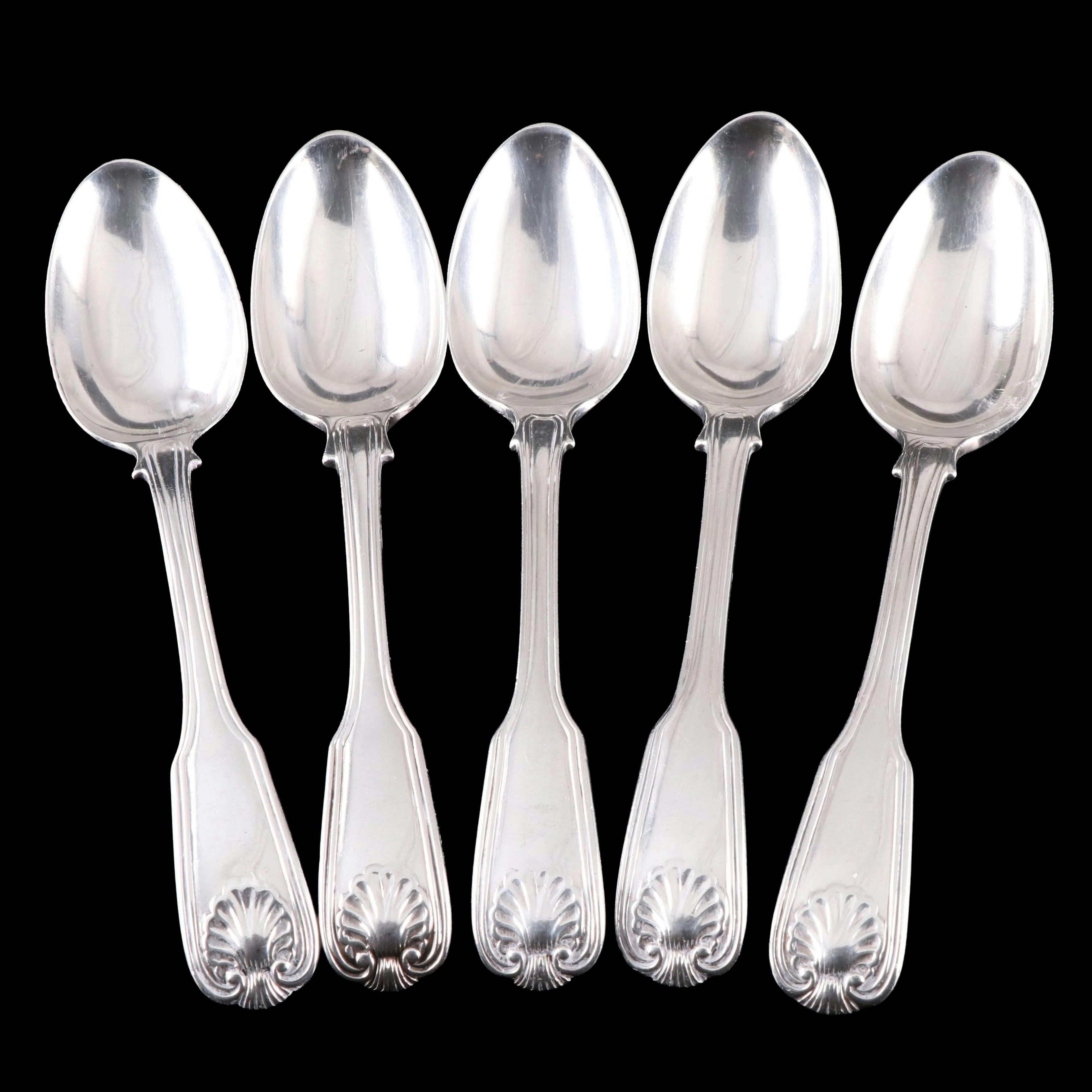 Hamilton & Co. British Indian Coin Silver Spoons, Late 19th/Early 20th C.