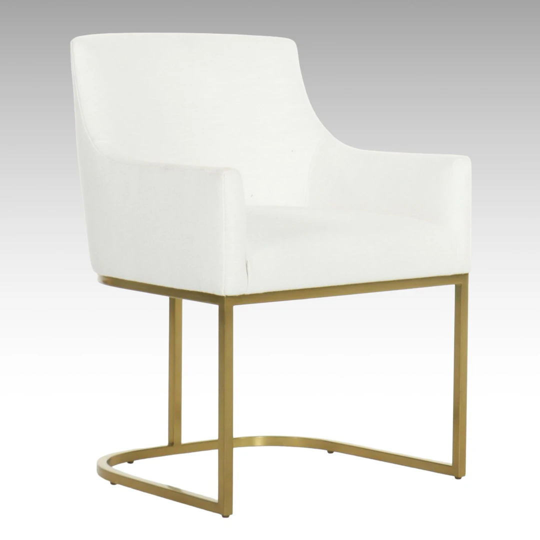 Restoration Hardware "Emery" Curved-Back Track-Arm Dining Chair, 2023