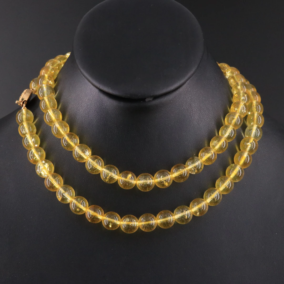 Quench Crackle Quartz Bead necklace