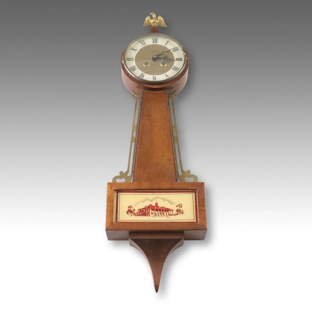 8 Day Wooden Banjo Wall Clock