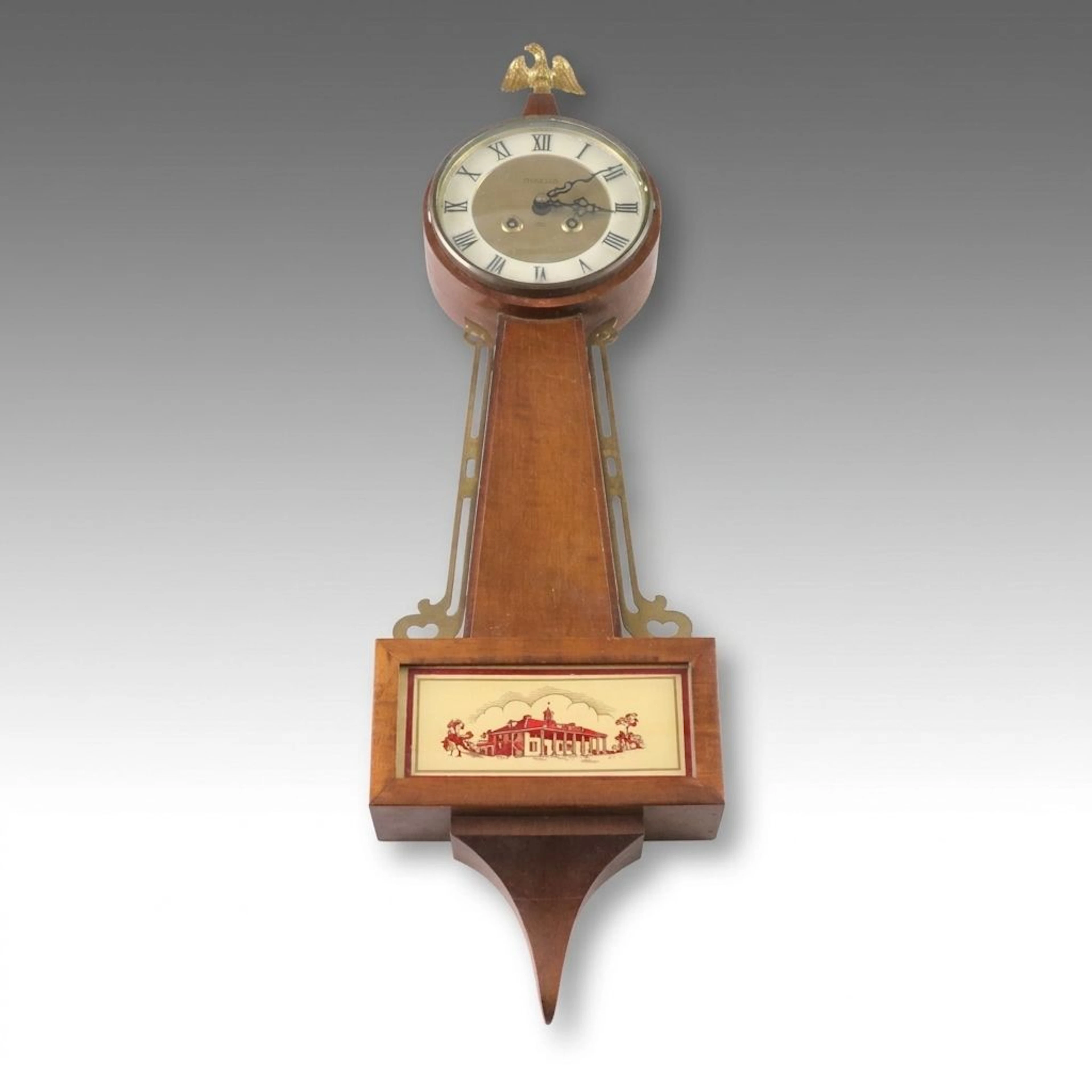 8 Day Wooden Banjo Wall Clock