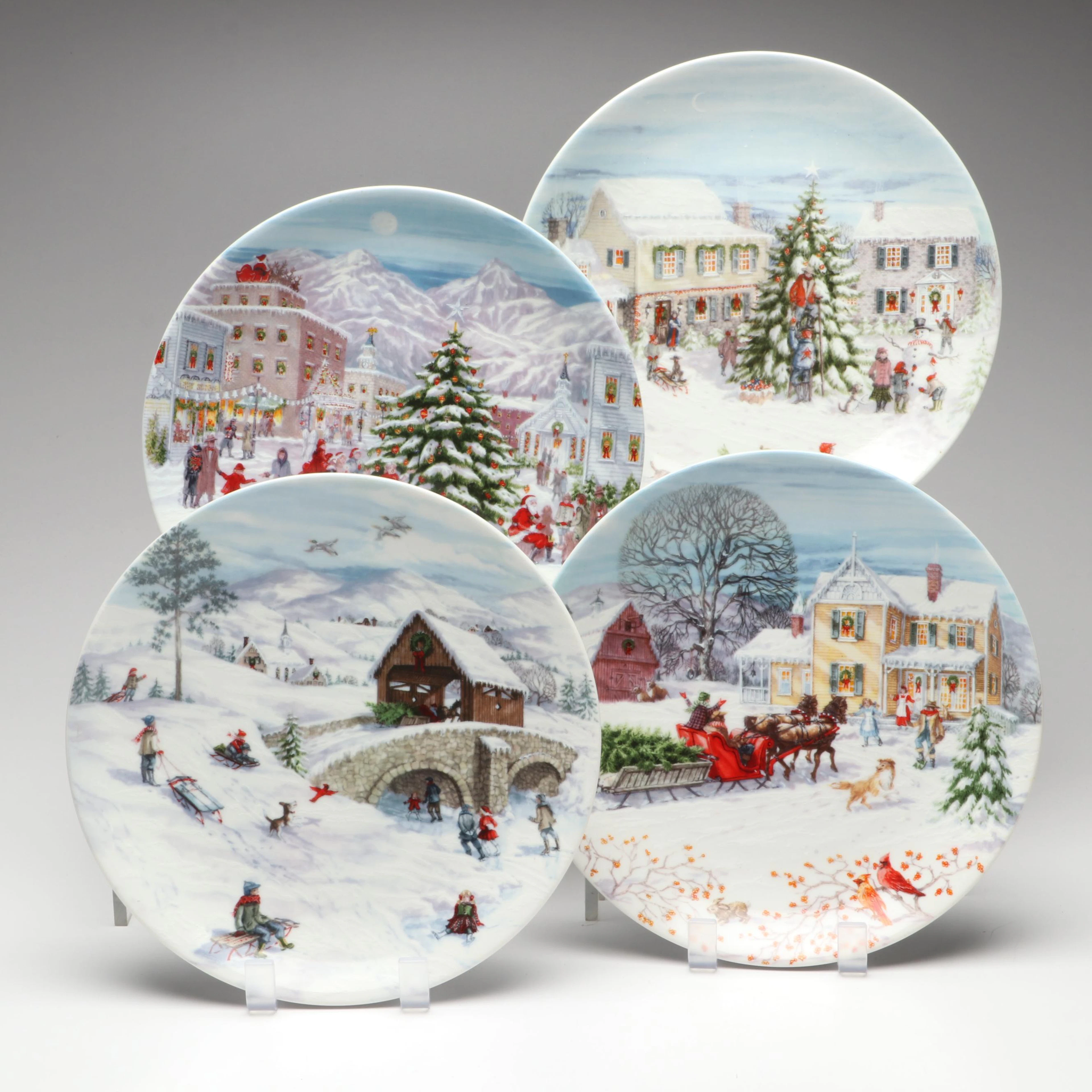 Lenox American Christmas "Bringing Home The Tree" and More Porcelain Plates