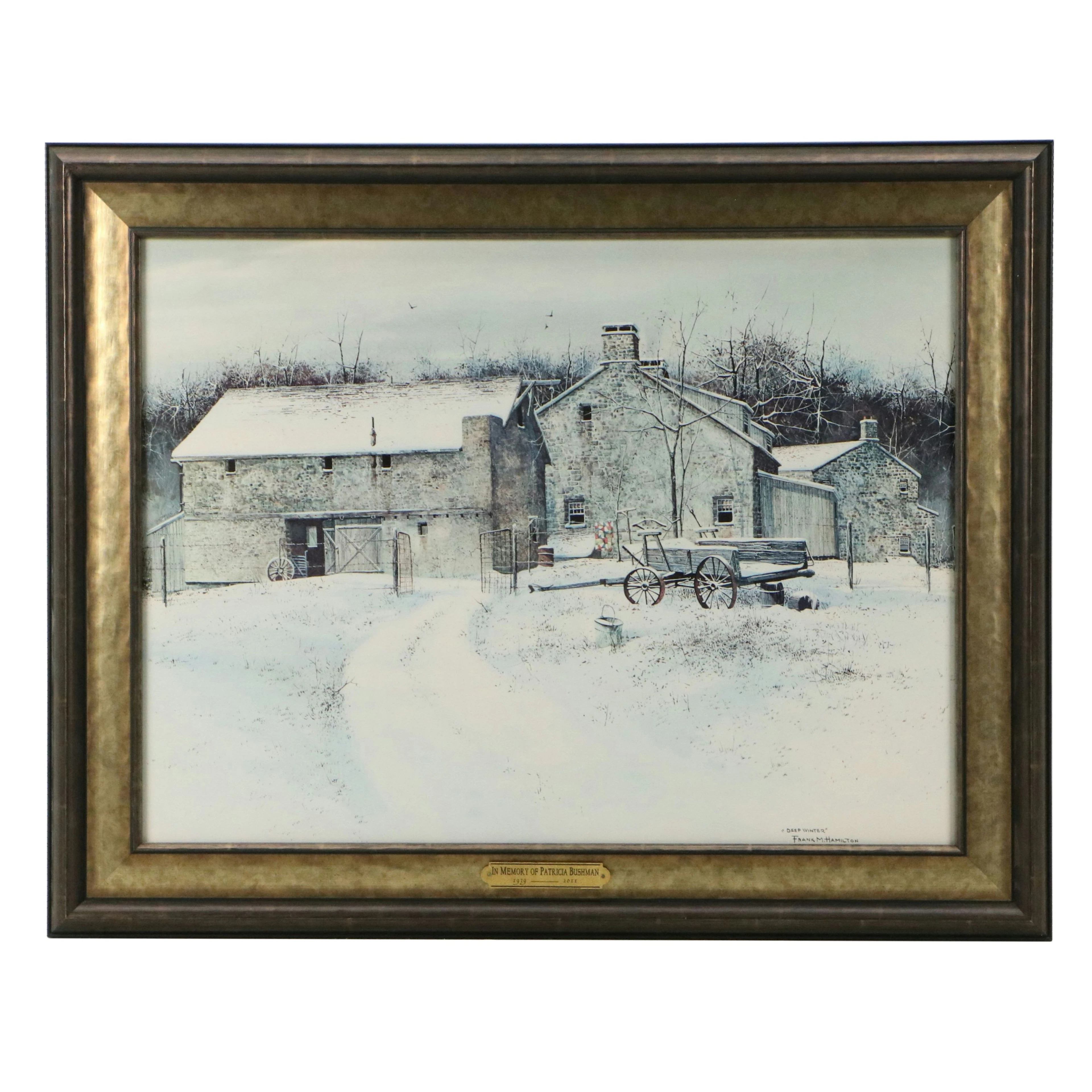 Offset Lithograph After Frank M. Hamilton "Deep Winter," Late 20th Century