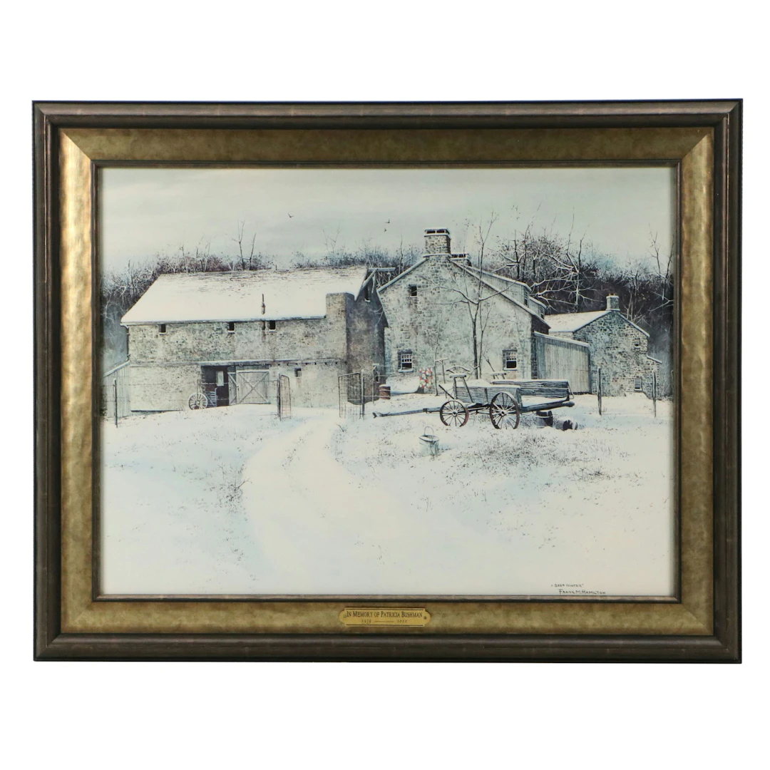 Offset Lithograph After Frank M. Hamilton "Deep Winter," Late 20th Century