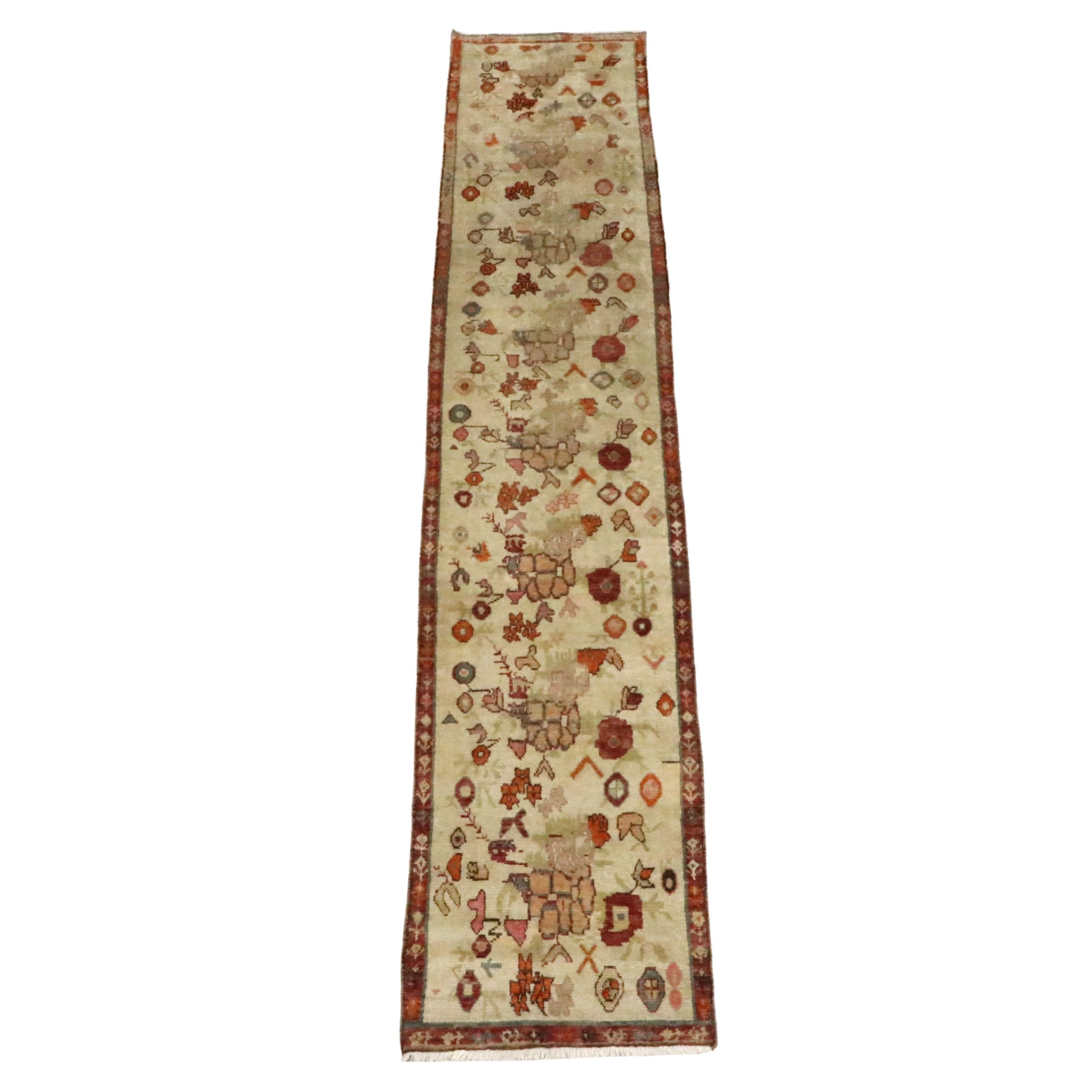 2'5 x 11'10 Hand-Knotted Turkish Oushak Carpet Runner