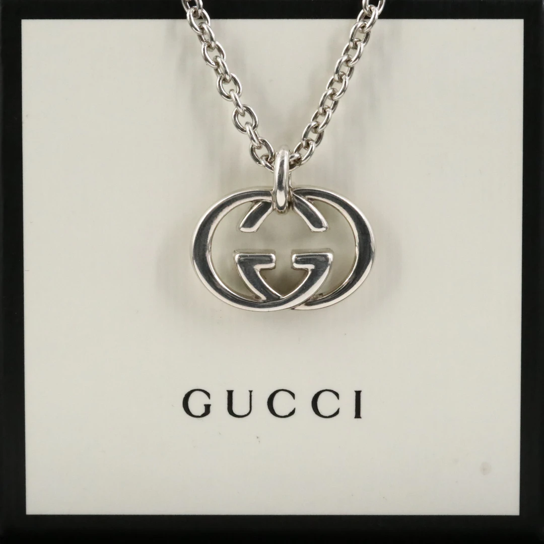 Gucci Sterling GG Pendant Necklace