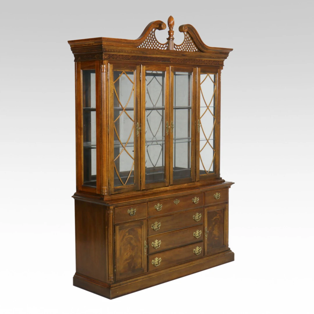 American Drew Federal Style China Cabinet, Late 20th Century