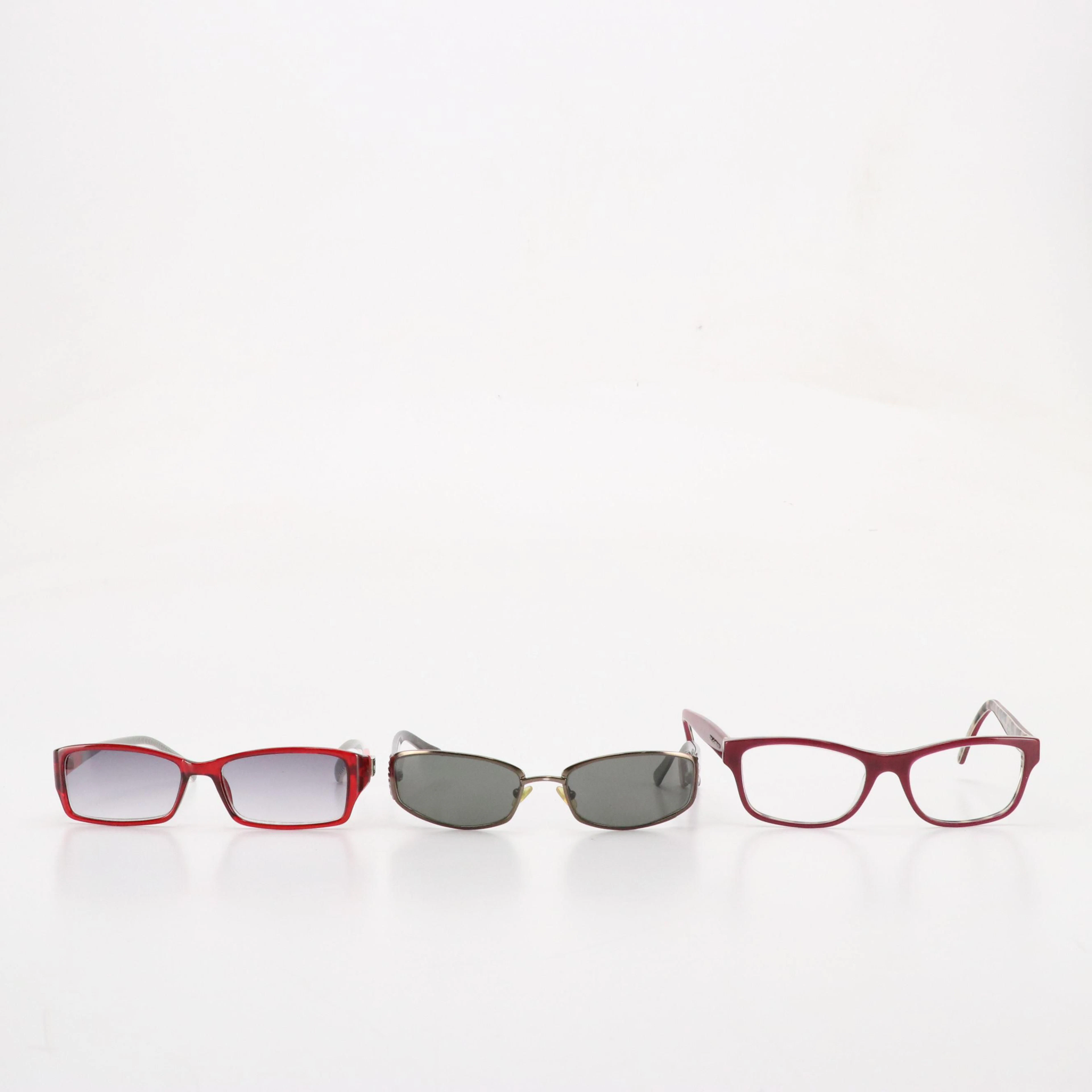 Dolce & Gabbana and Valentino Prescription Rectangle Sunglasses/Eyeglasses