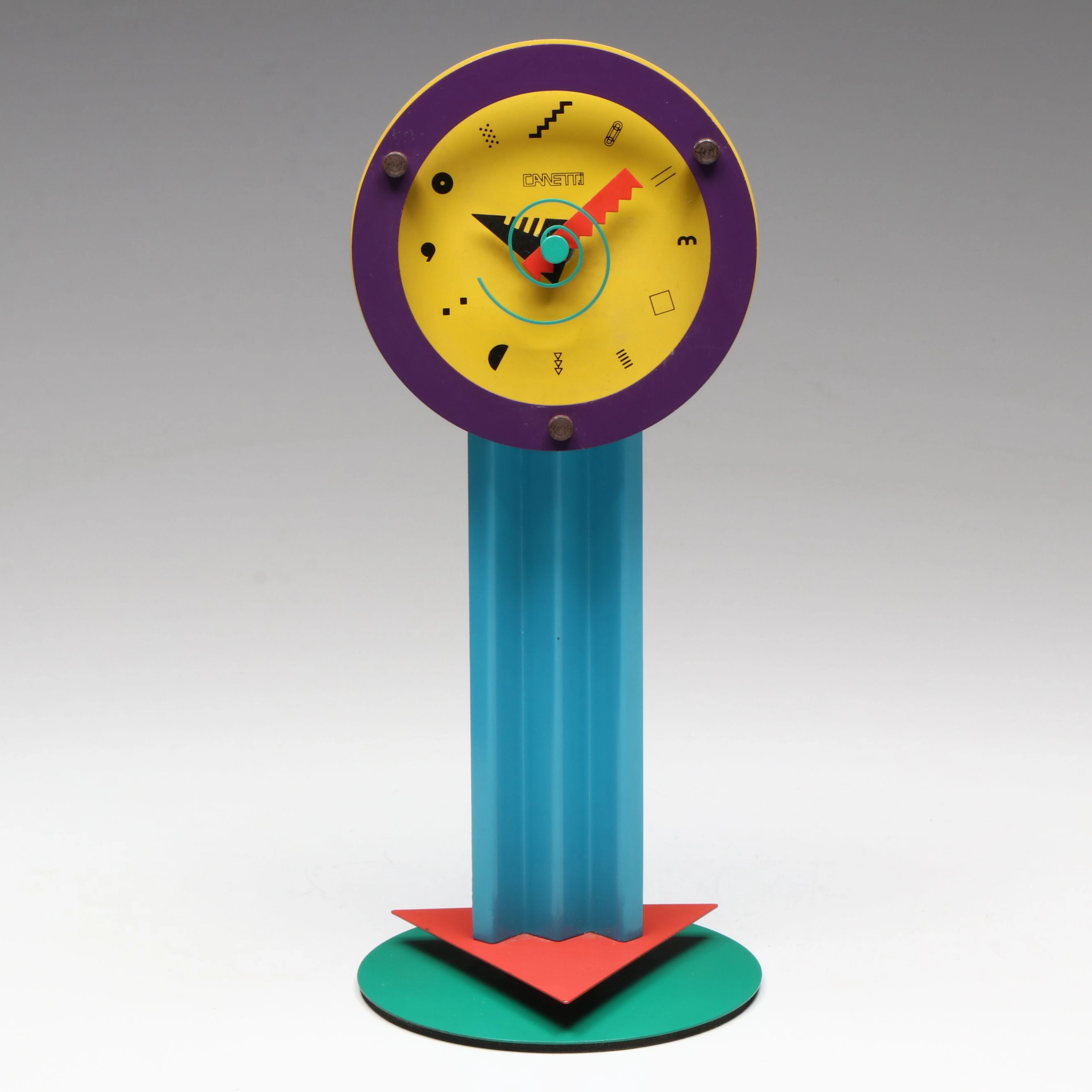 Memphis Design Shohei Mihara for Canetti "Wakita Paradise" Desk Clock, 1985
