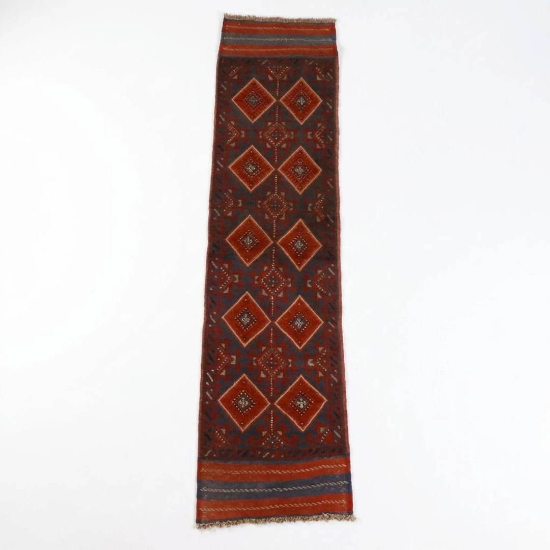 2' x 8'7 Handwoven Afghan Mashwani Carpet Runner