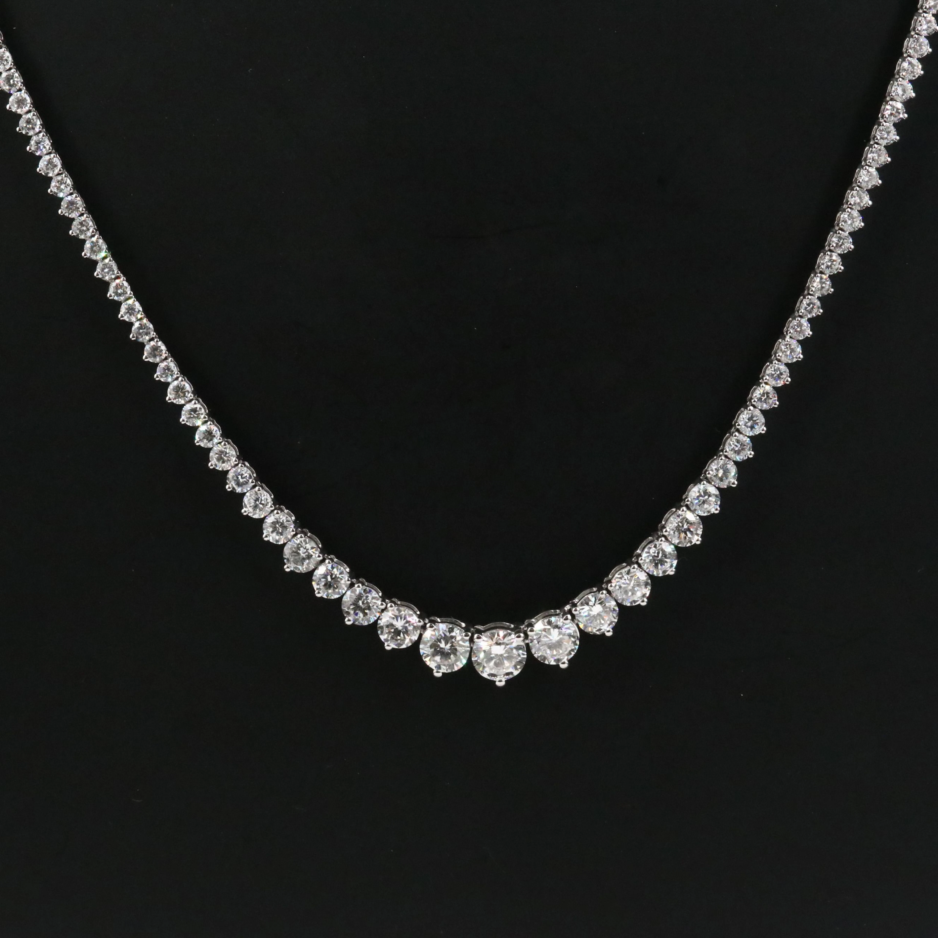 14K 10.30 CTW Lab Grown Diamond Rivière Necklace