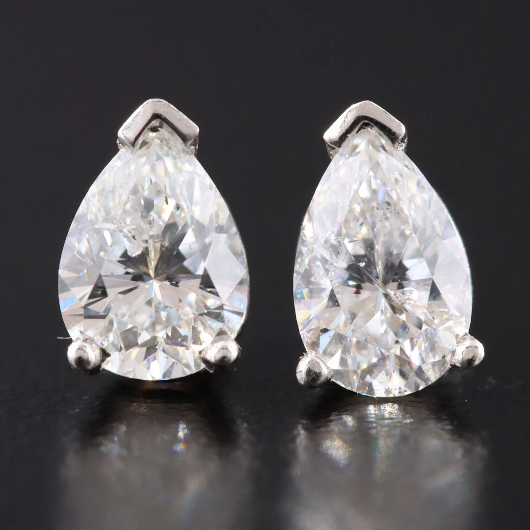 14K 1.52 CTW Diamond Solitaire Earrings
