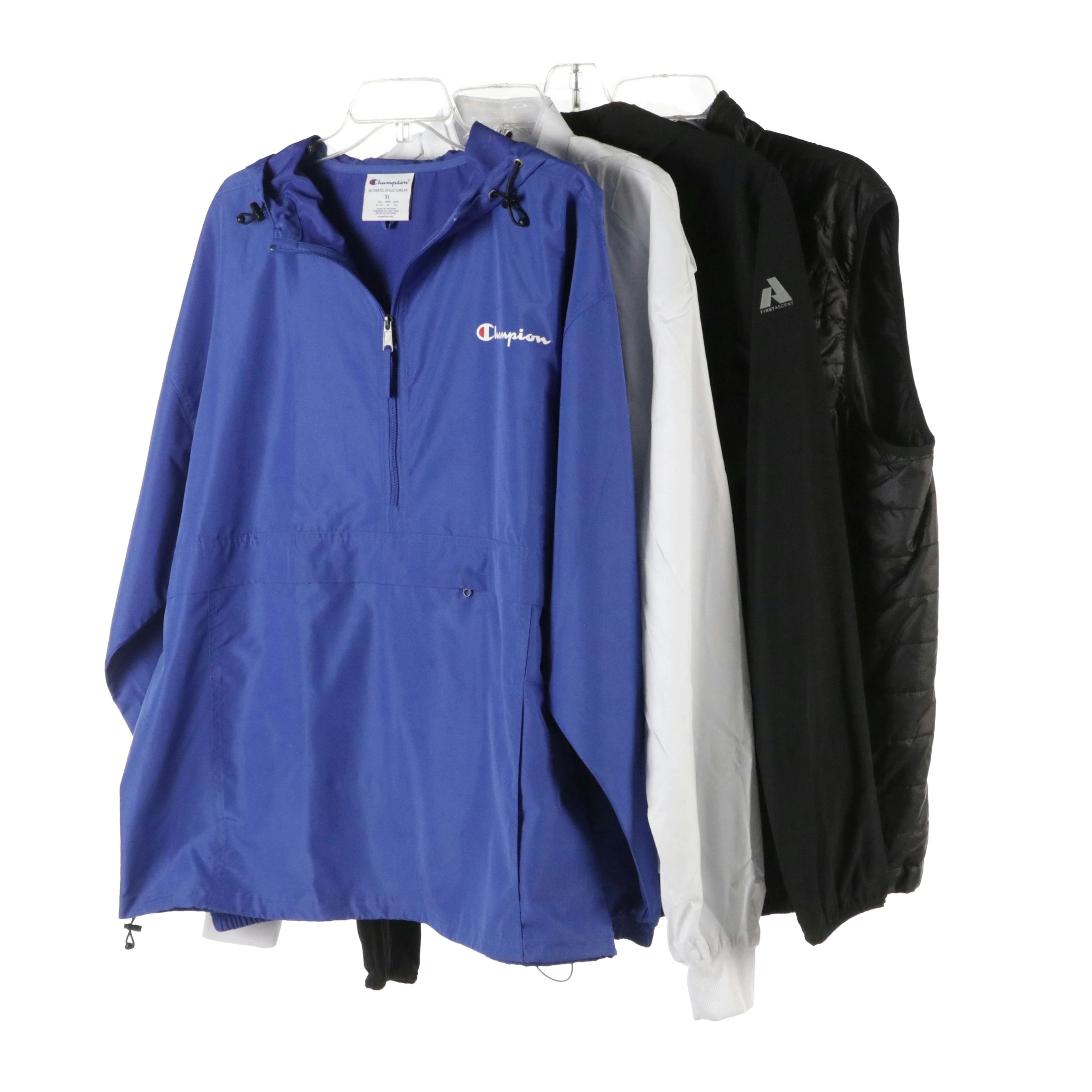 Men's Patagonia Quilted Vest, Eddie Bauer and Champion Pullover Jackets & More