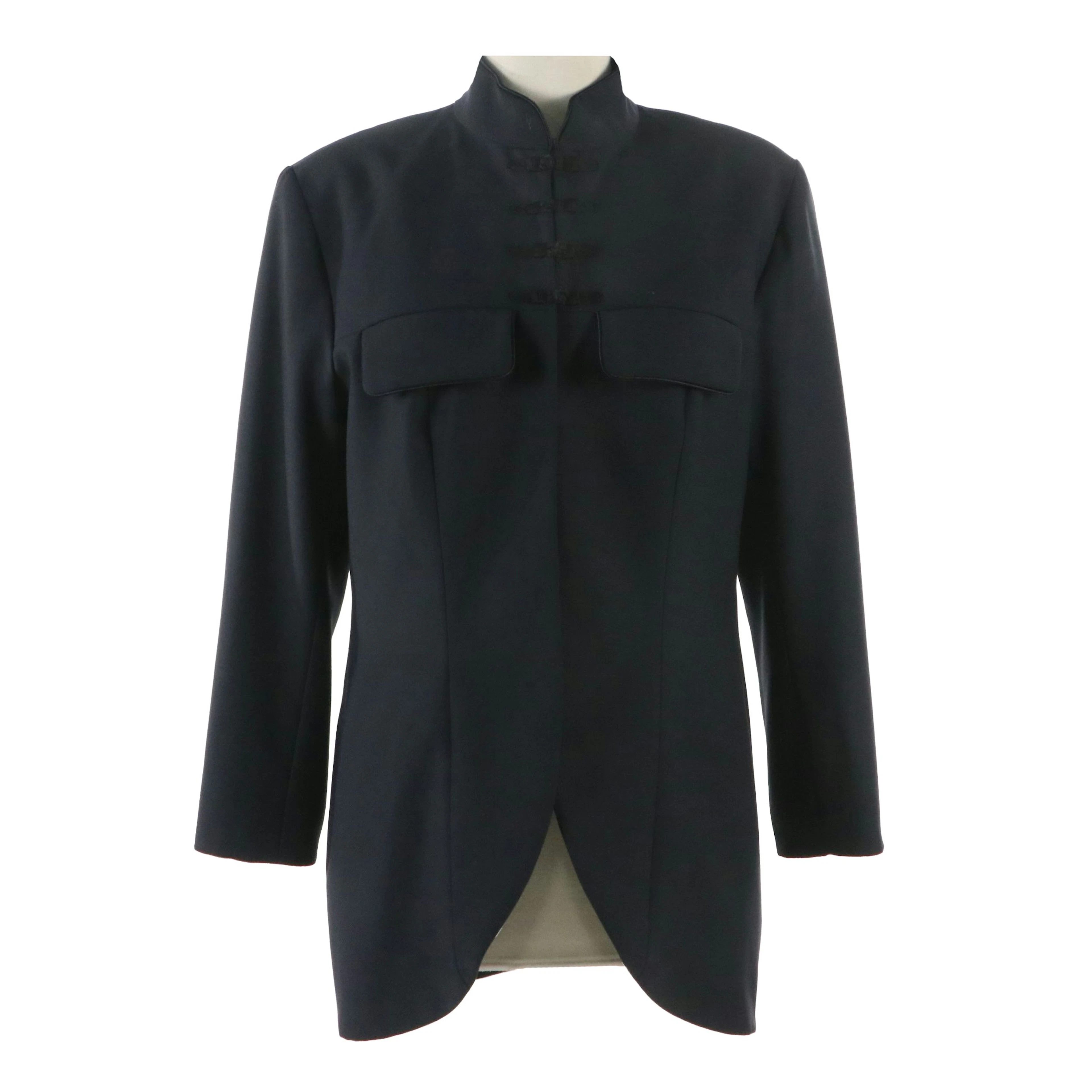 Christian Dior x John Galliano Mao Mandarin Collar Jacket in Silk Lined Wool